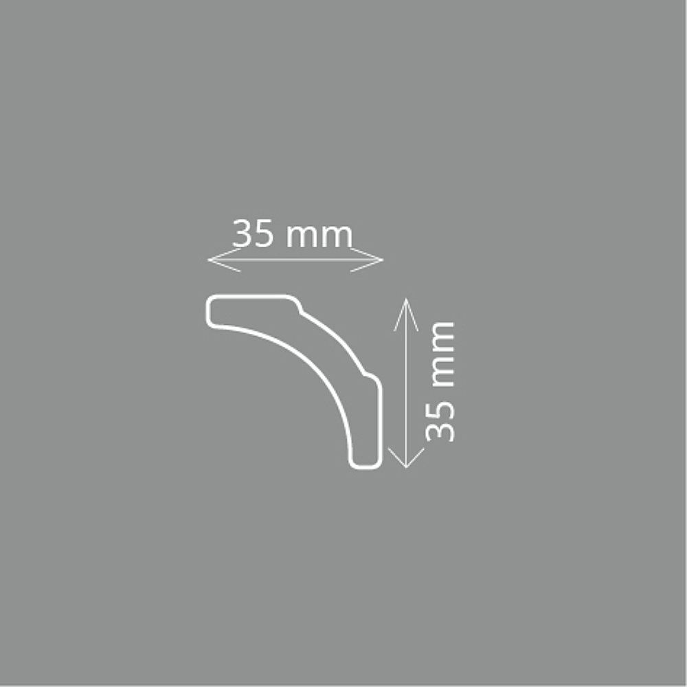Homestar Stuckleiste Styropor Zierleiste A 5  | weiss