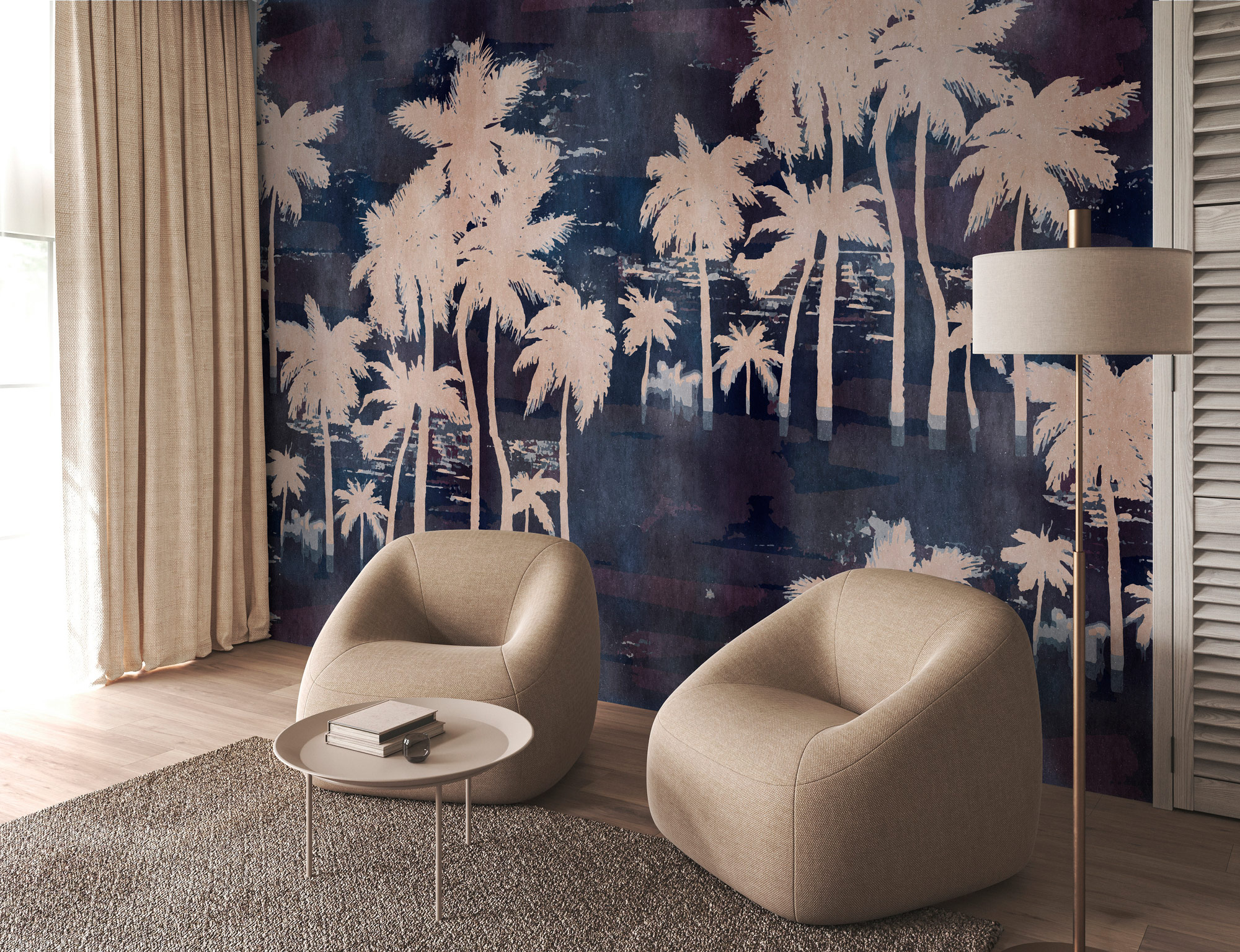 AS Fototapete Walls by Patel 5 Palmen Blau DD134921