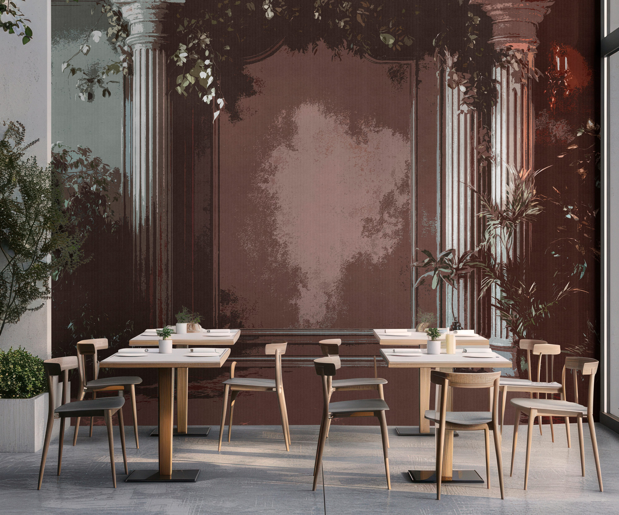 AS Fototapete Walls by Patel 5 Säulen Braun DD134909