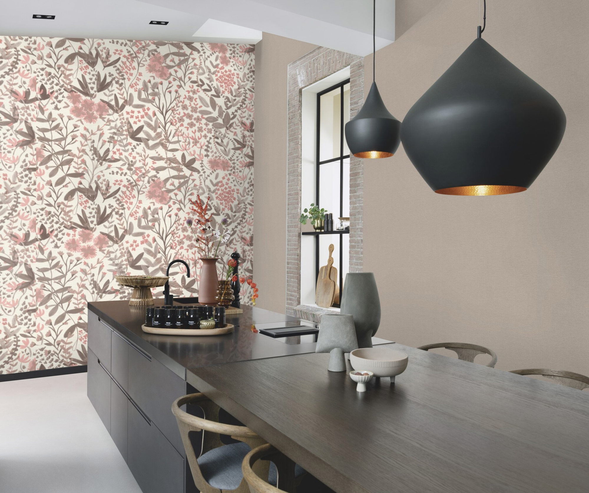 Rasch Vliestapete Country Charme Rosa-Hellrosa 580761