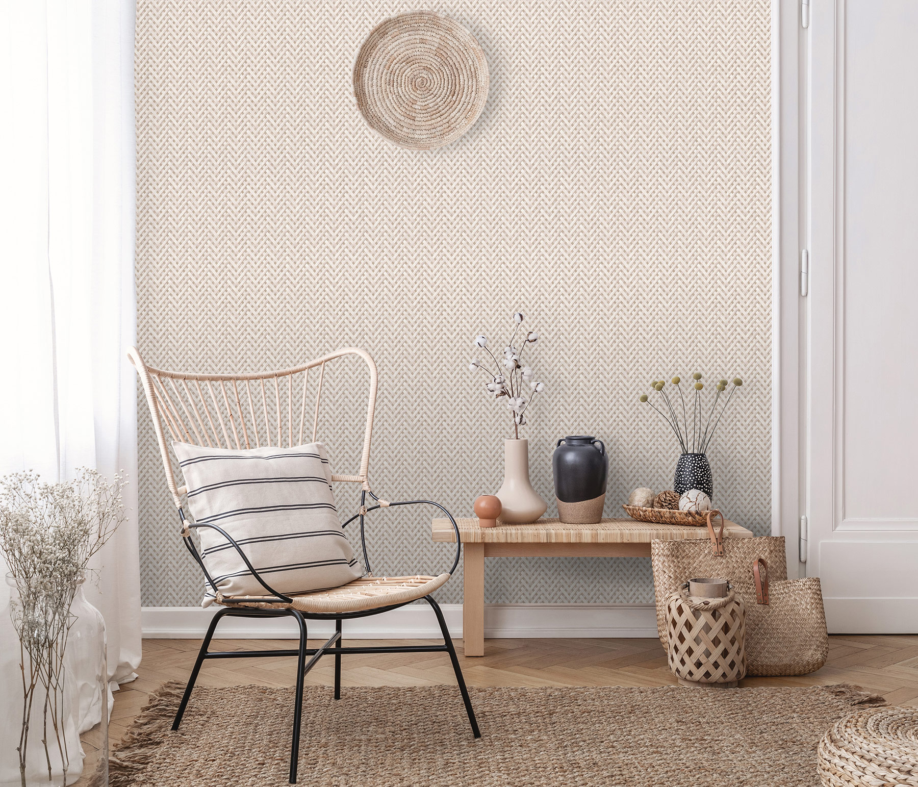 Erismann Vliestapete Code Nature creme 1020914