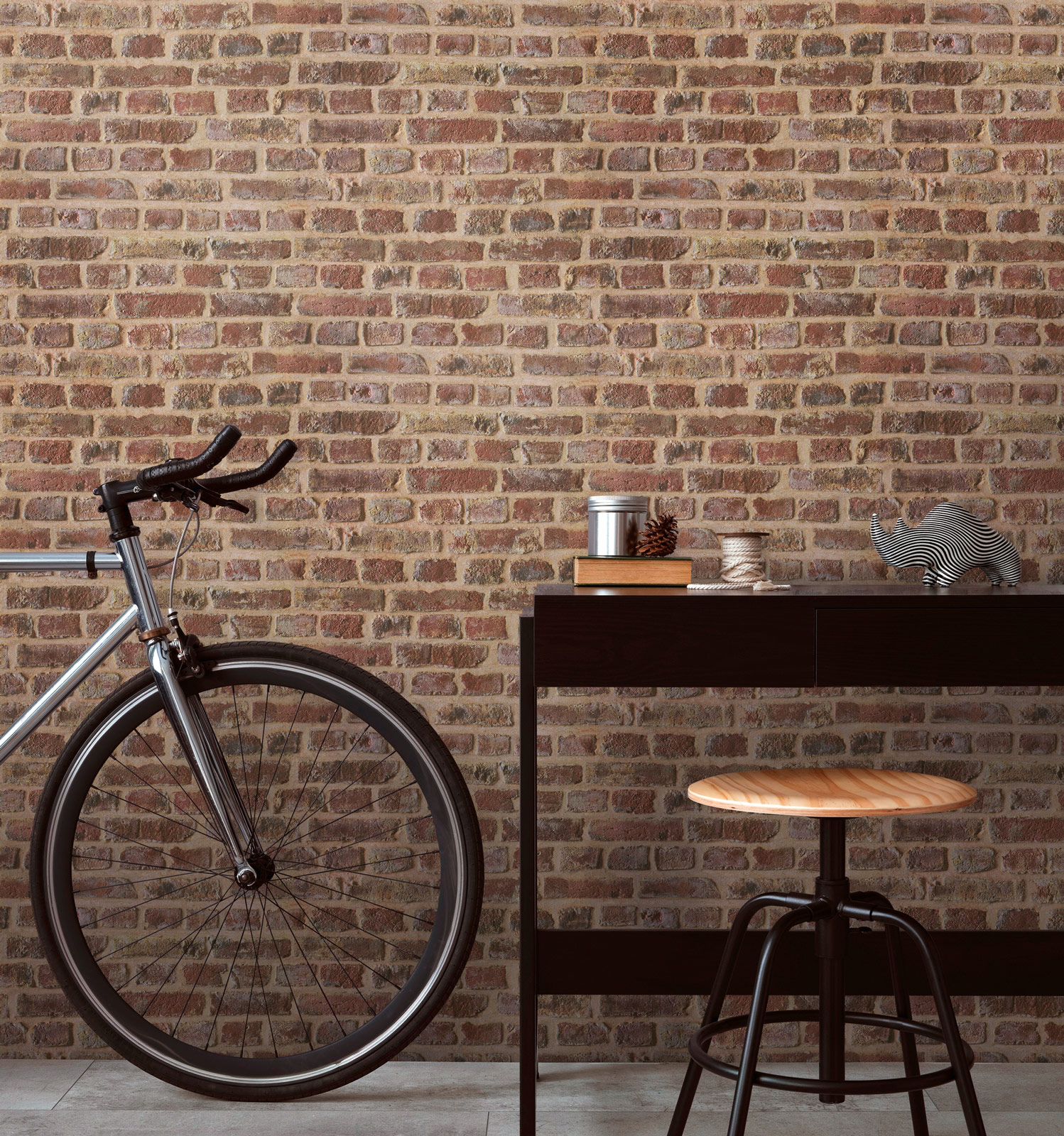 AS Tapete Authentic Walls 2 Steinoptik Mauer Rot 302191