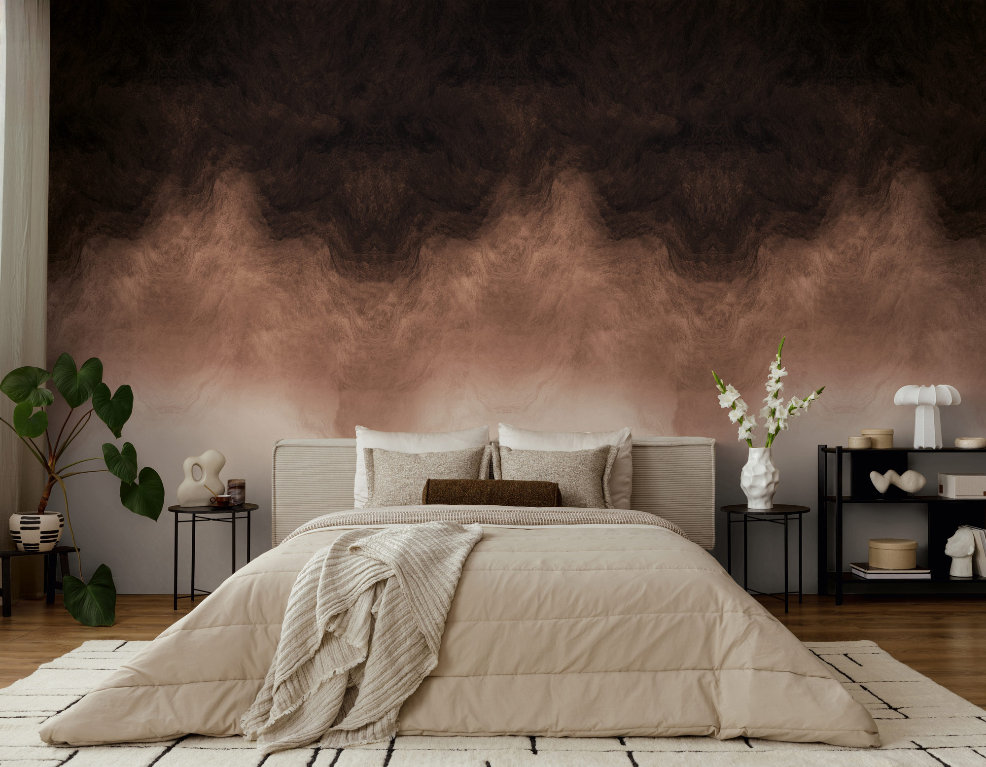 AS Fototapete The Wall 4 Aquarell Braun 792395