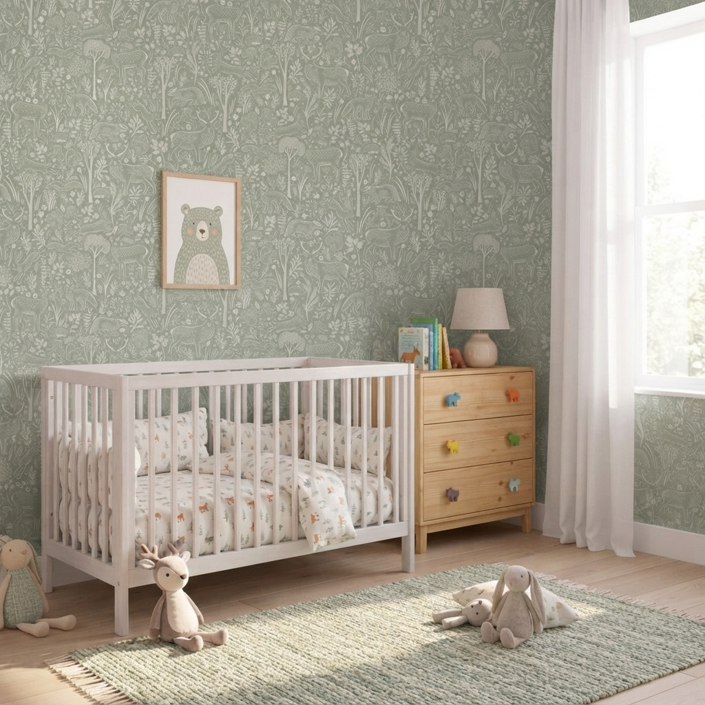 Grandeco Vliestapete Little Dreamers grün LD3413