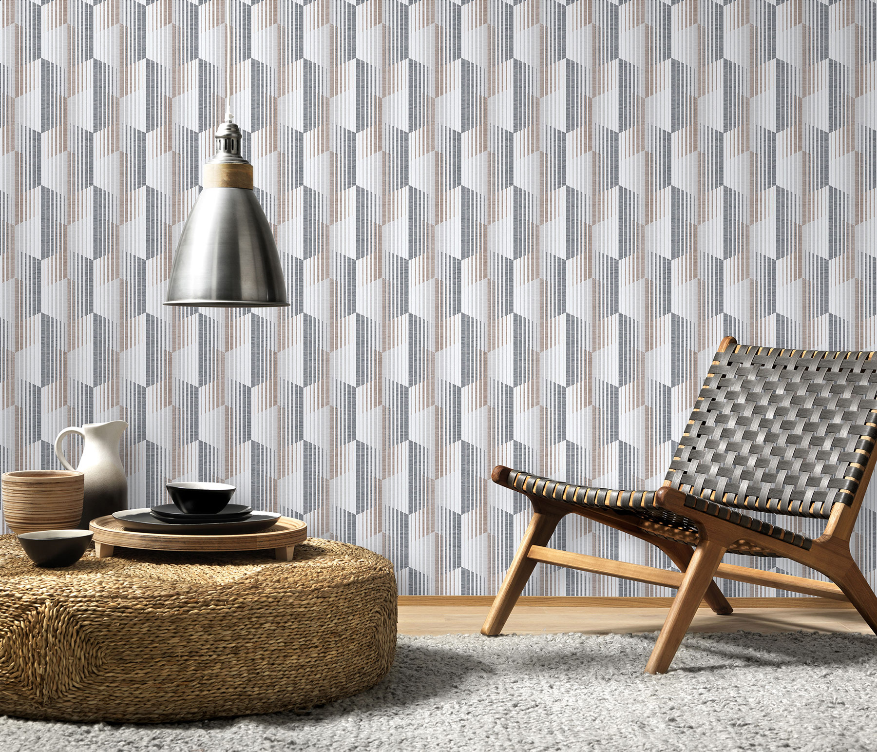 Erismann Vliestapete Charisma Streifen grau 1024710