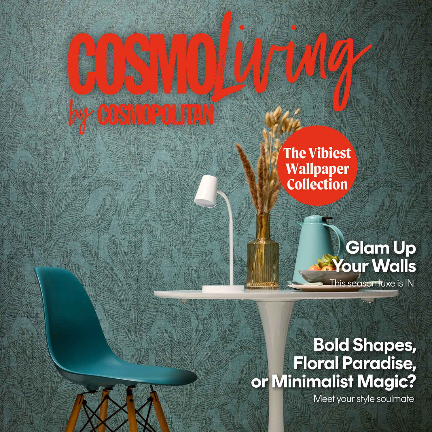 AS Vliestapete CosmoLiving Palmenblätter Grün 790644