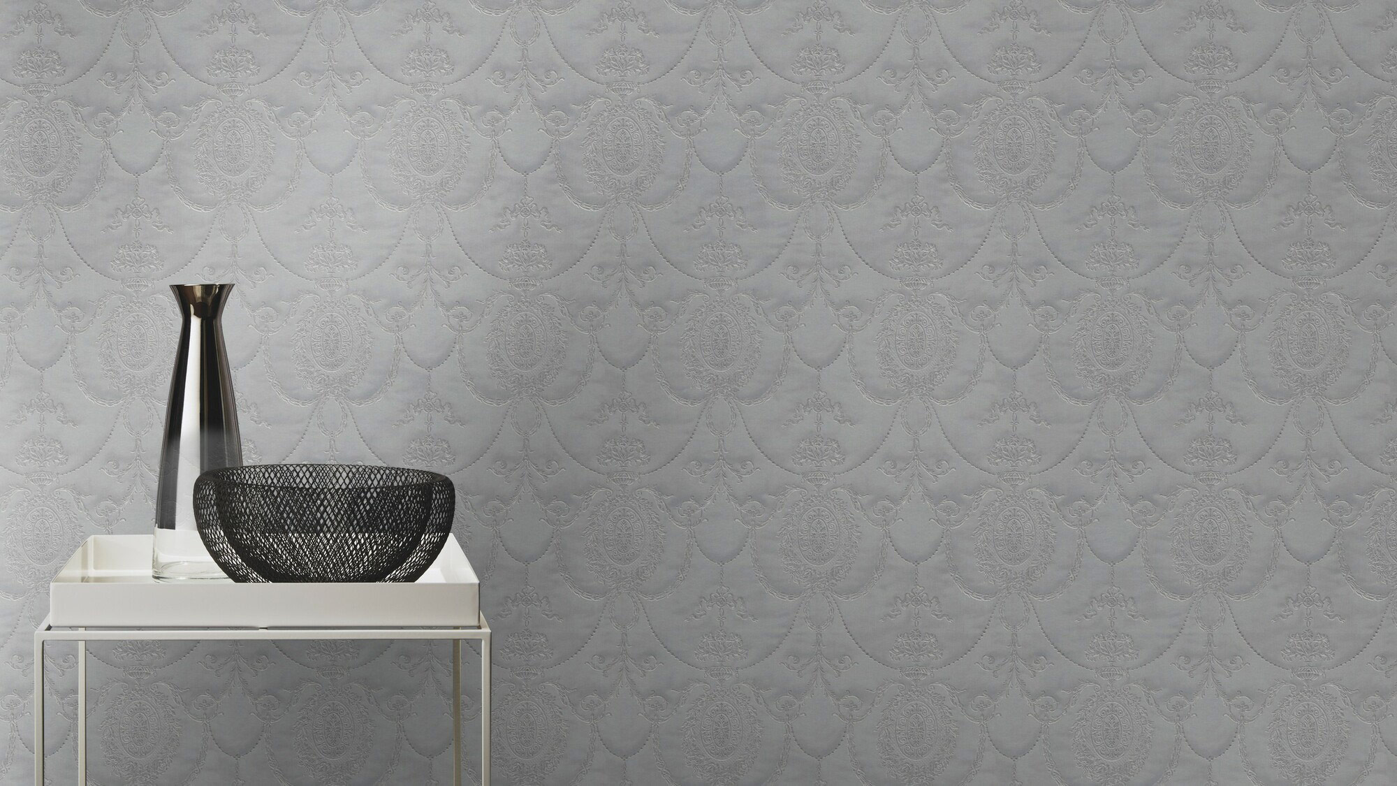 Rasch Vliestapete Trianon 13 ornament silber 532128