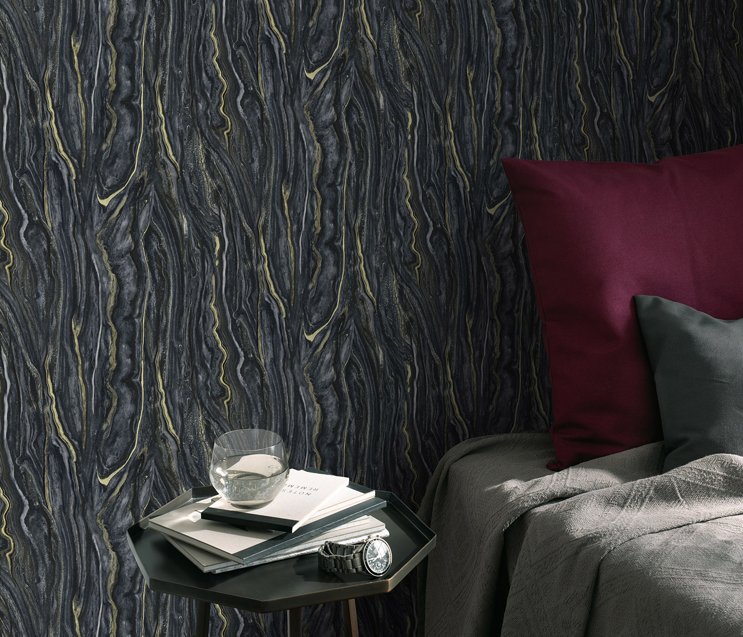 Erismann Vliestapete Elle schwarz 1014915