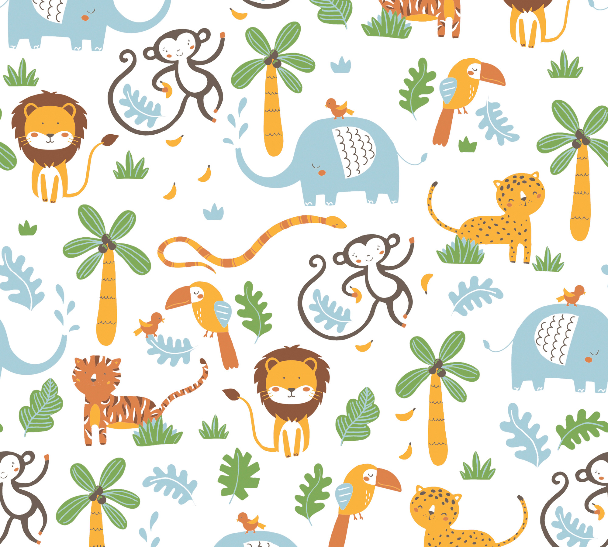 AS Vliestapete Little Love Dschungeltapete Tiere 381152