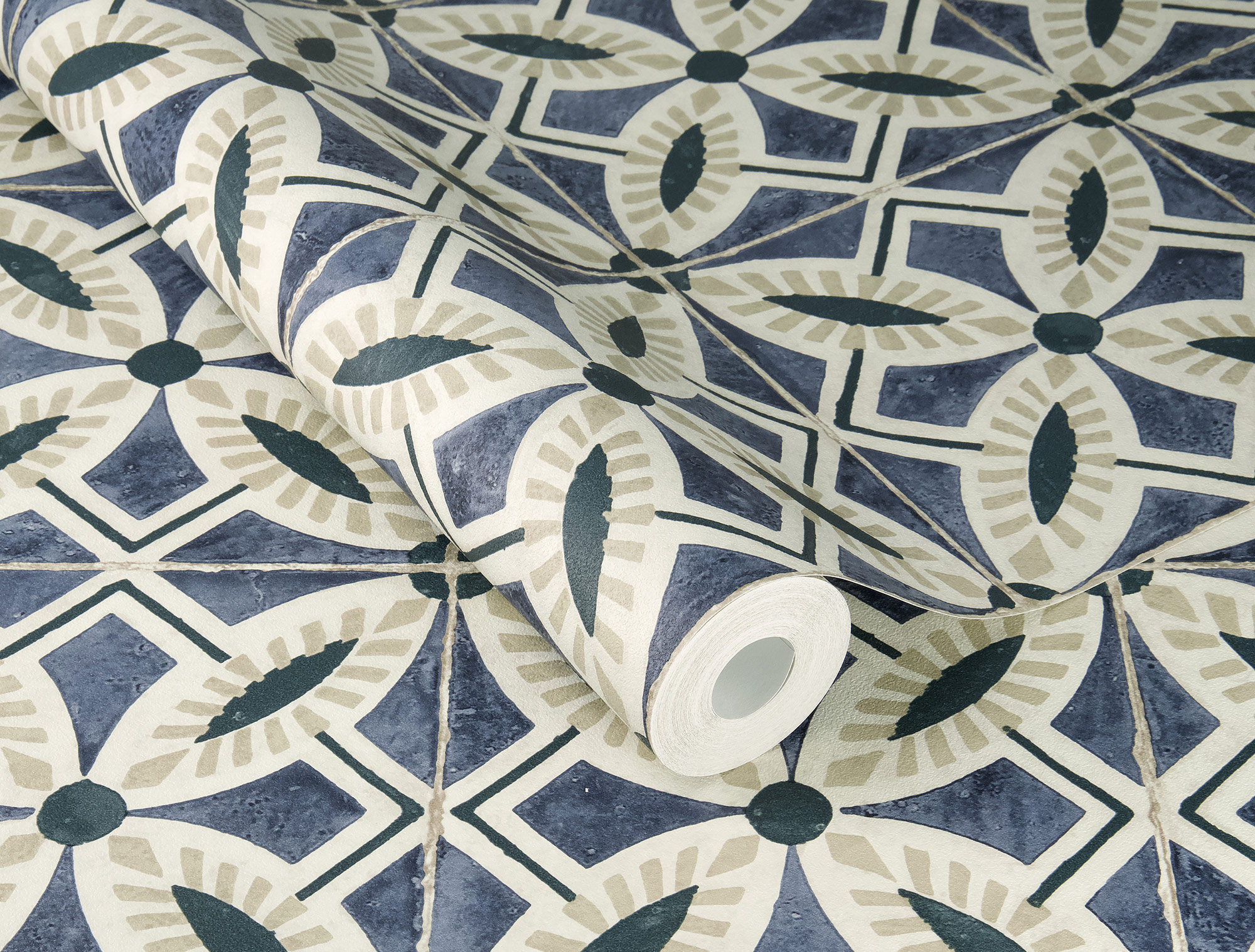 Rasch Vliestapete Beachhouse Blau-Dunkelblau 410235