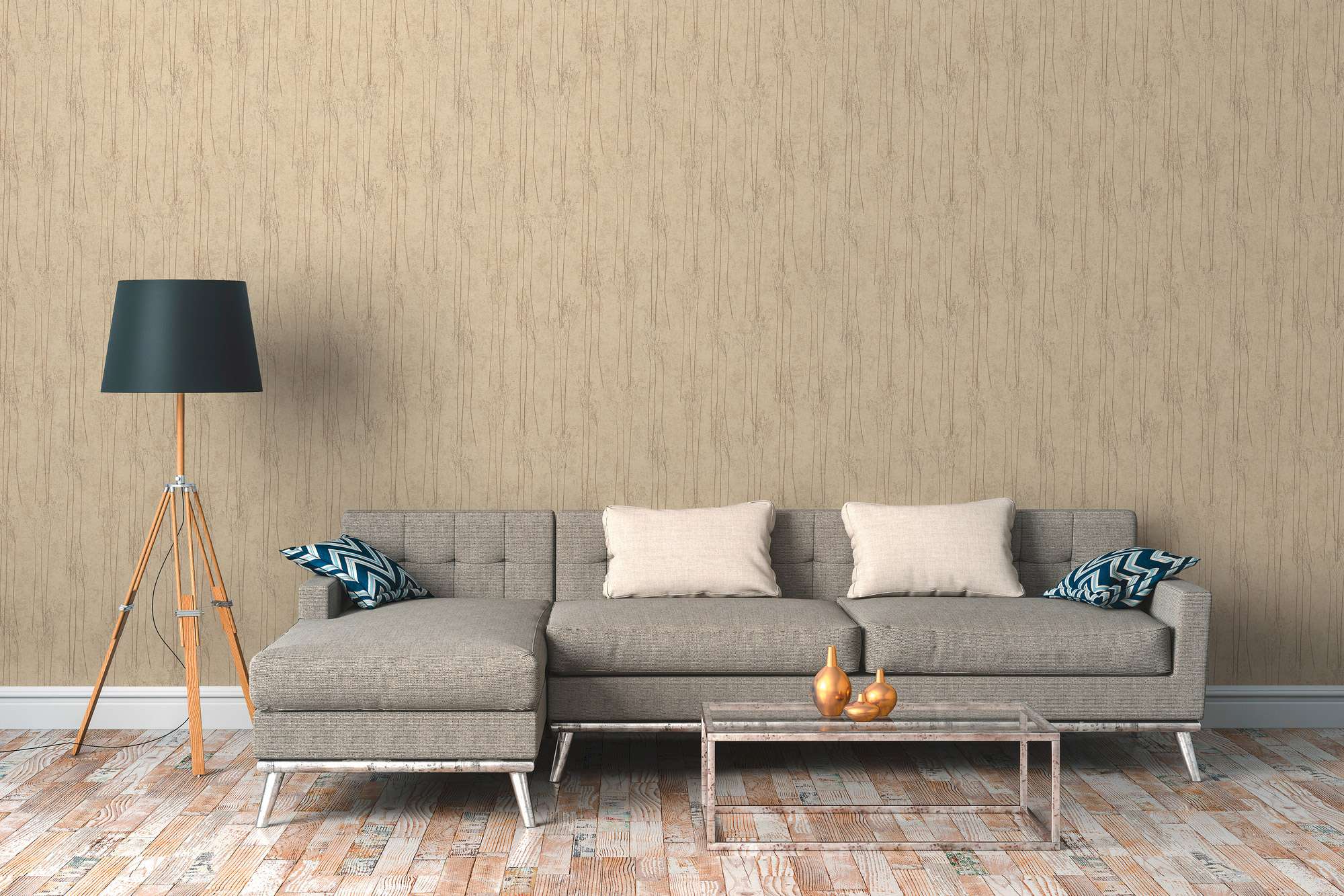 AS Vliestapete #Hygge Pampasgras Braun 386141