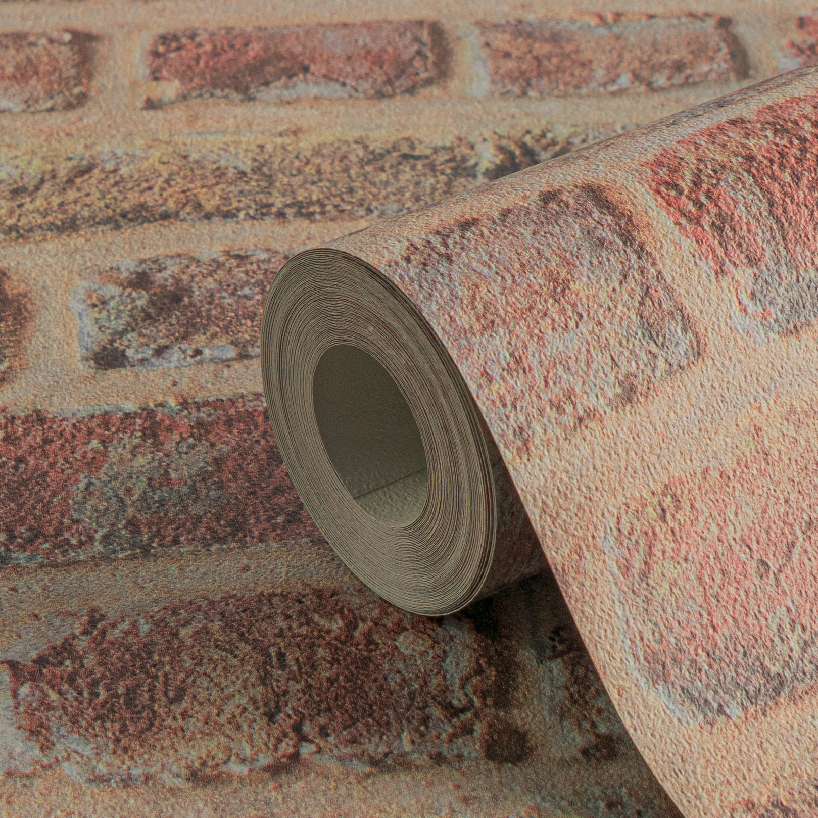 AS Tapete Authentic Walls 2 Steinoptik Mauer Rot 302191