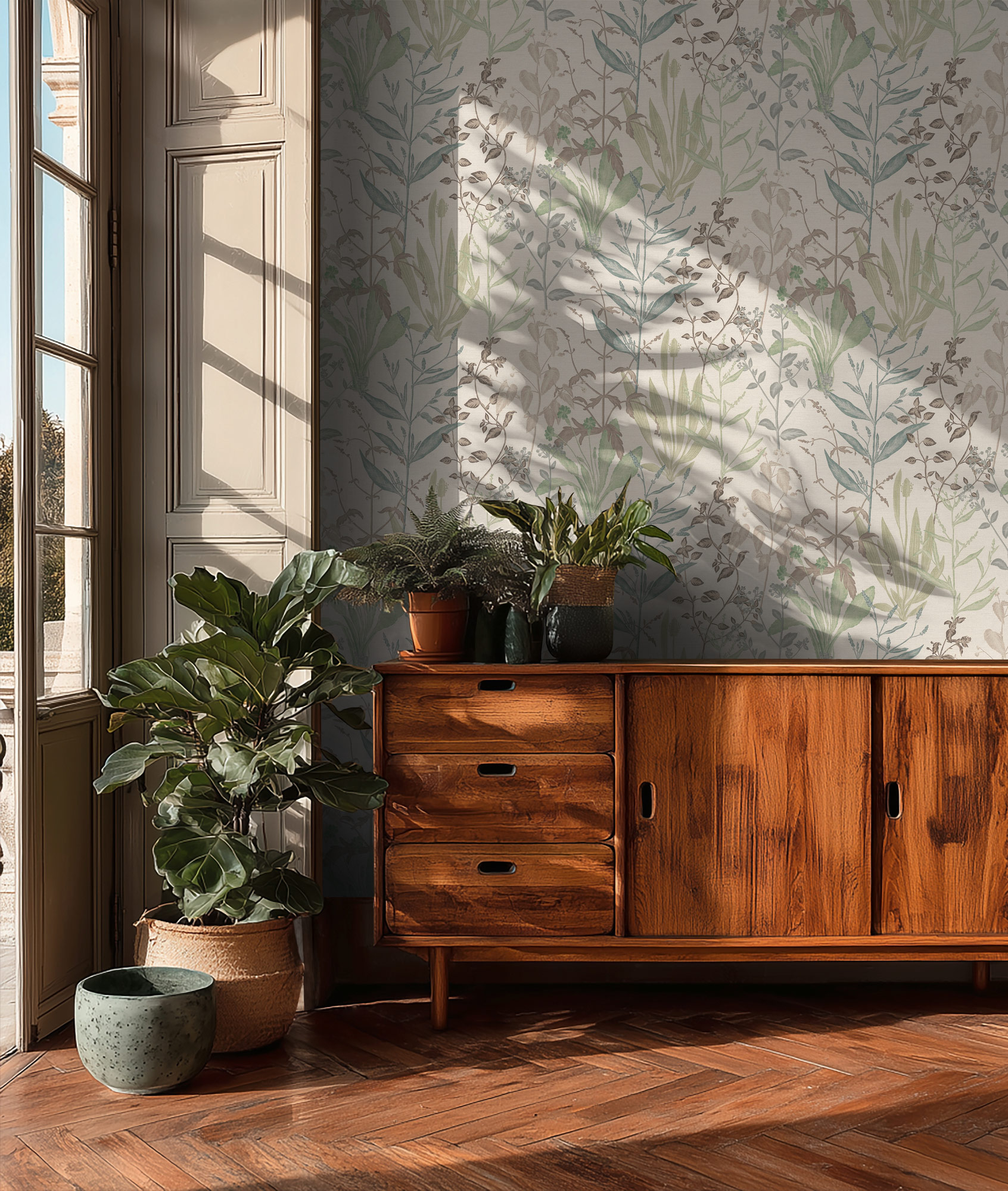 AS Vliestapete MS Vibes & Styles Florale Tapete Braun 790092