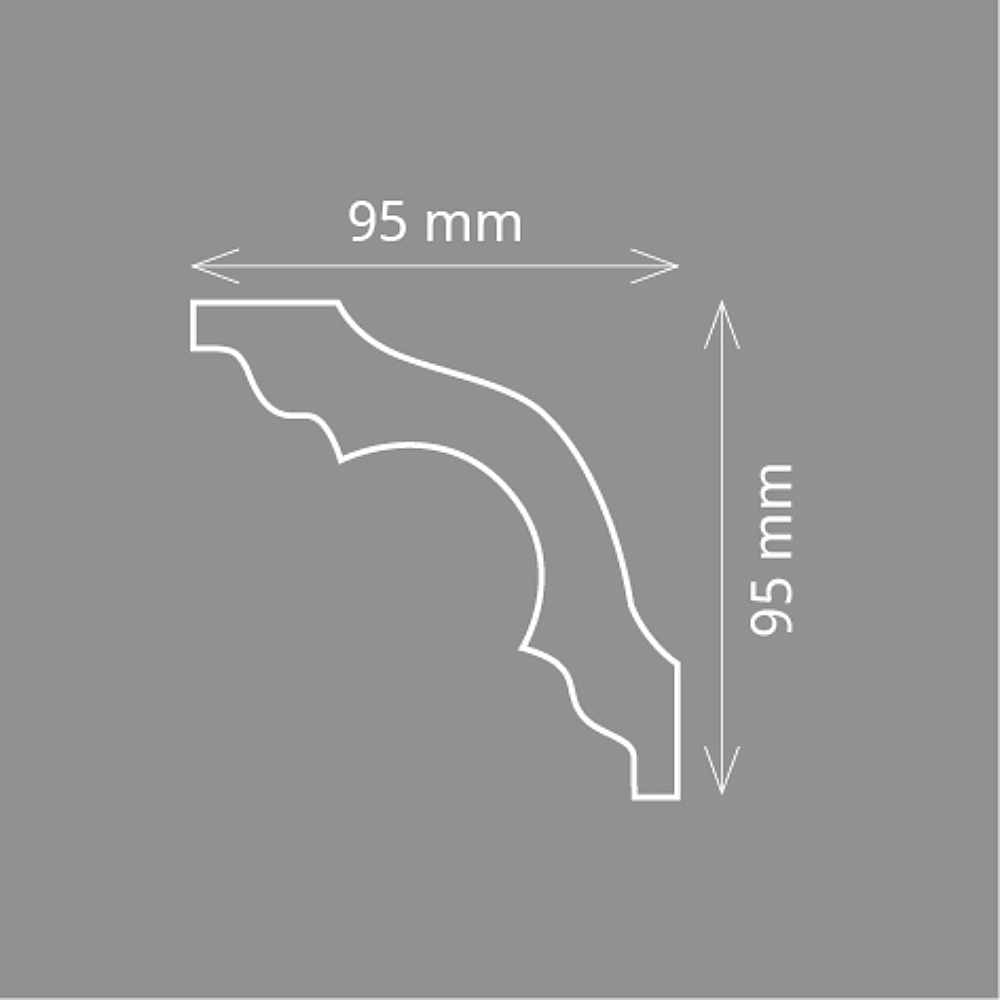 Homestar Stuckleiste Styropor Zierleiste K 130 | weiss