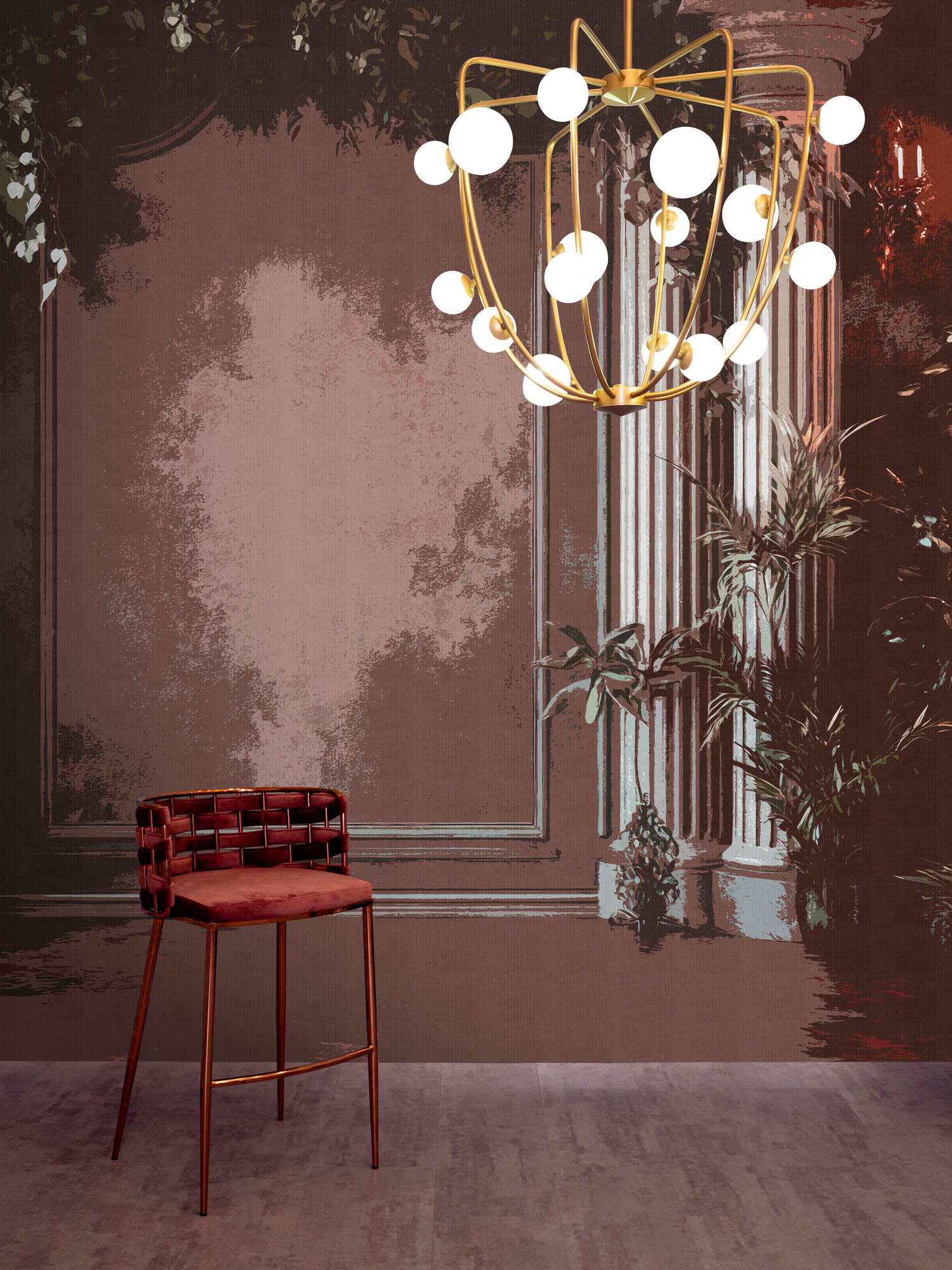 AS Fototapete Walls by Patel 5 Säulen Braun DD134909