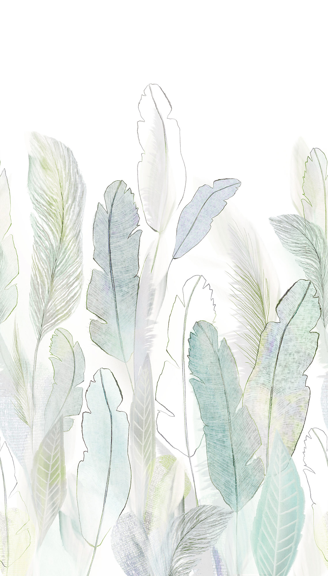 Grandeco Wandbild Eine Rolle ein Motiv 2 Federn A73501