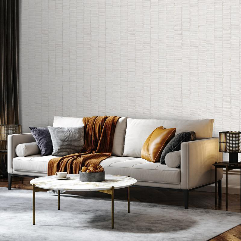 Hohenberger Vliestapete Chalk Beams in Order Powder 65497