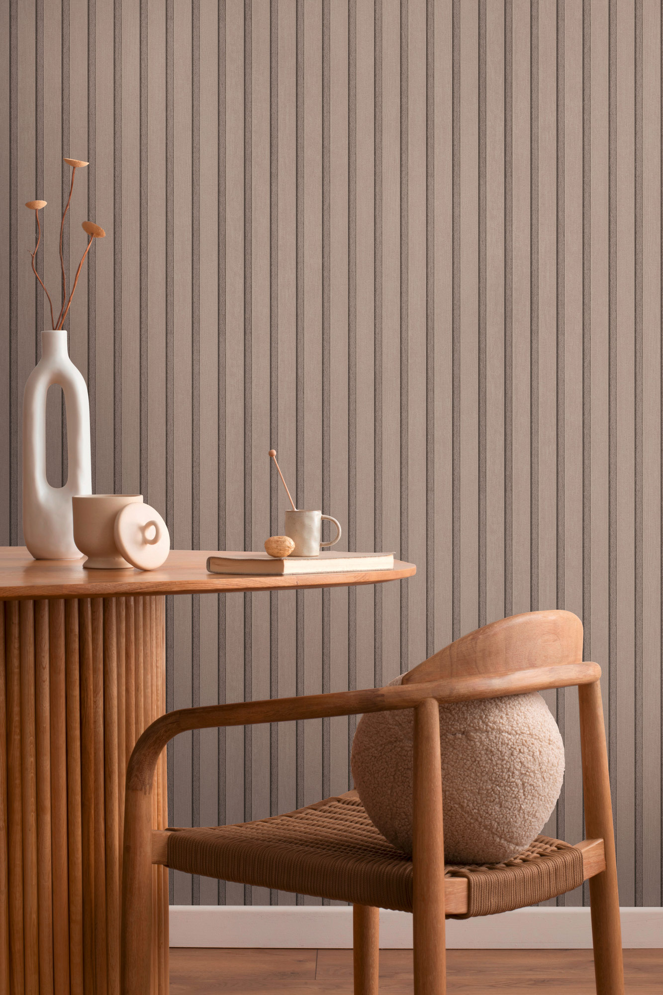 AS Vliestapete Attractive 3 Holzpaneele Beige 790411