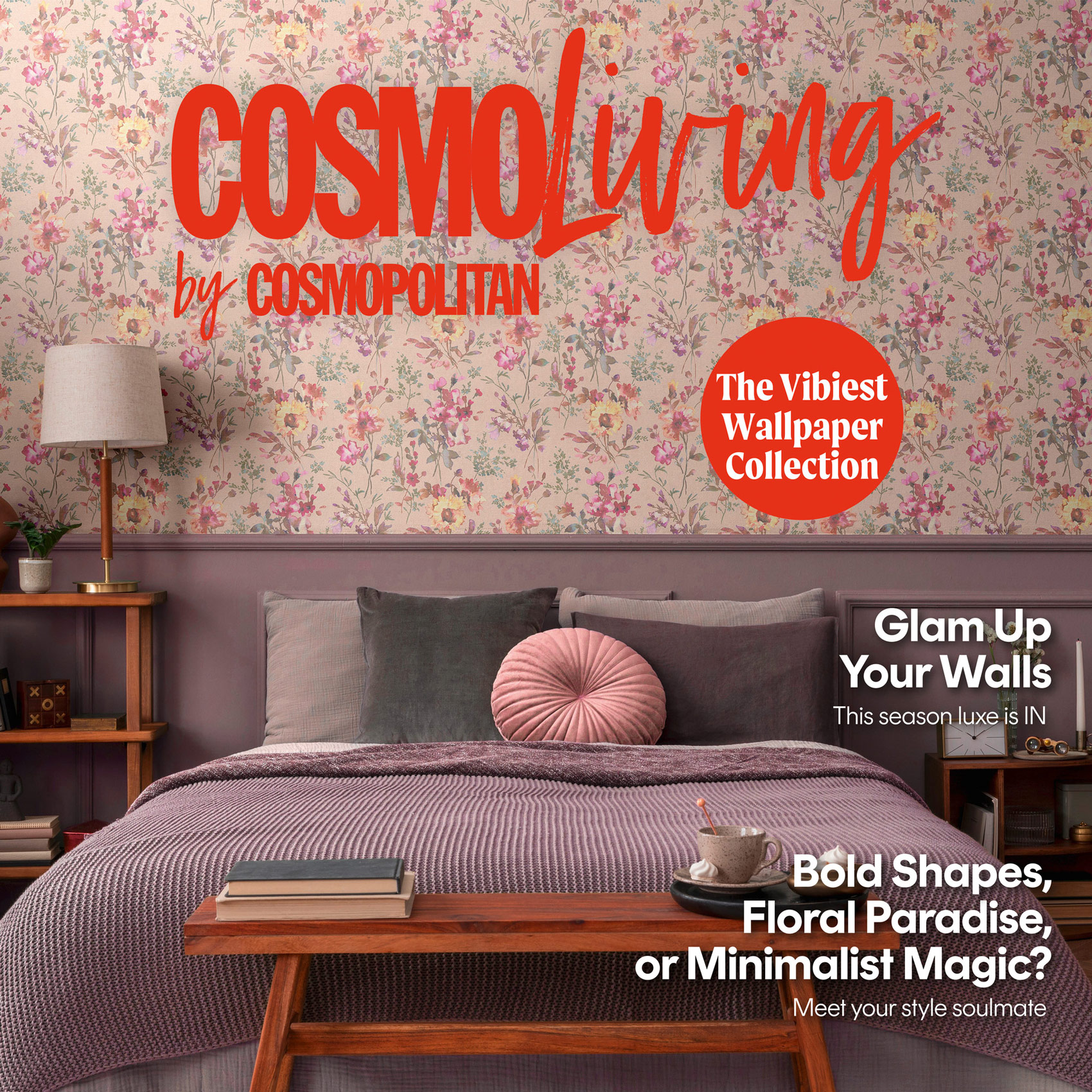 AS Vliestapete CosmoLiving Blumen Rosa 790613