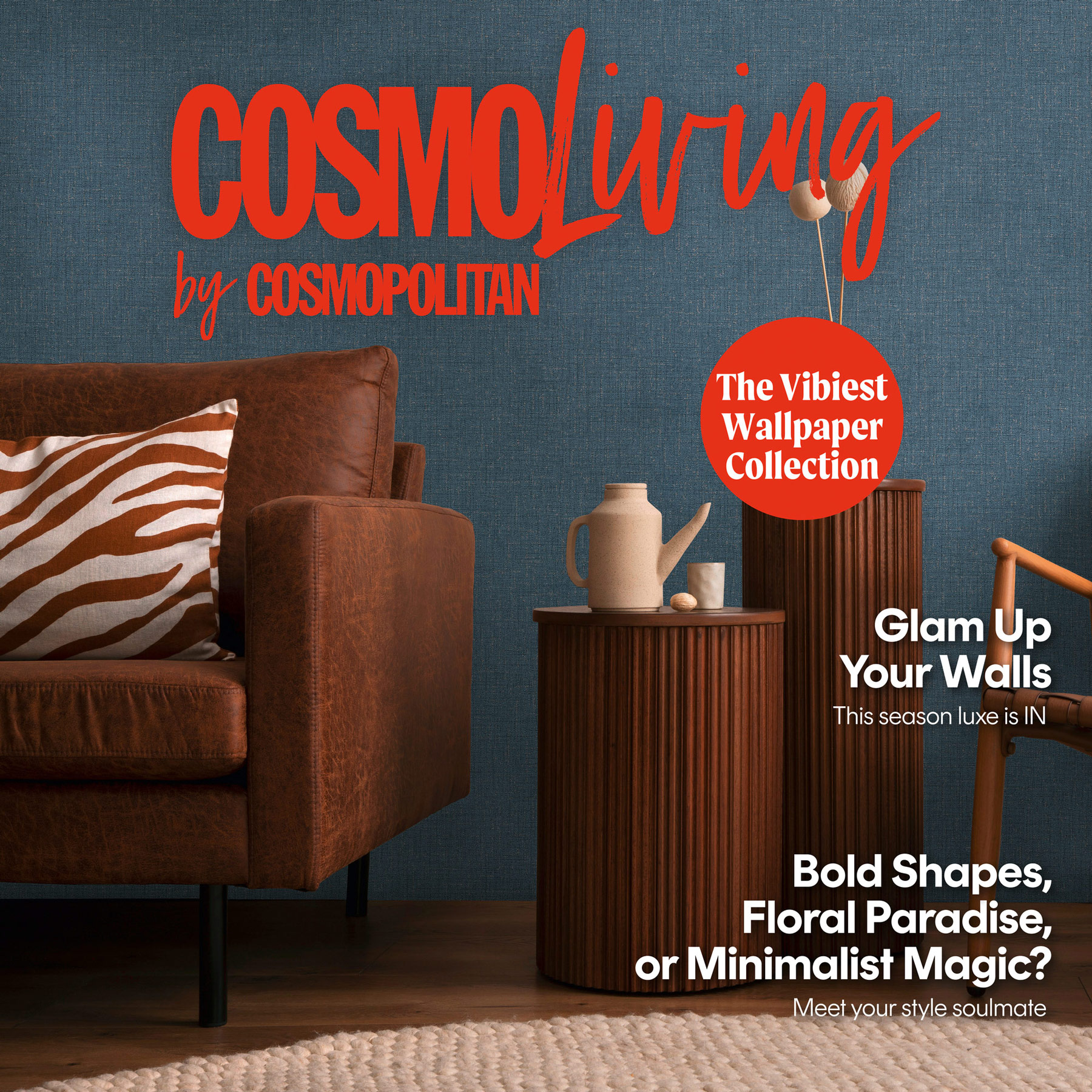 AS Vliestapete CosmoLiving Uni Blau 790674