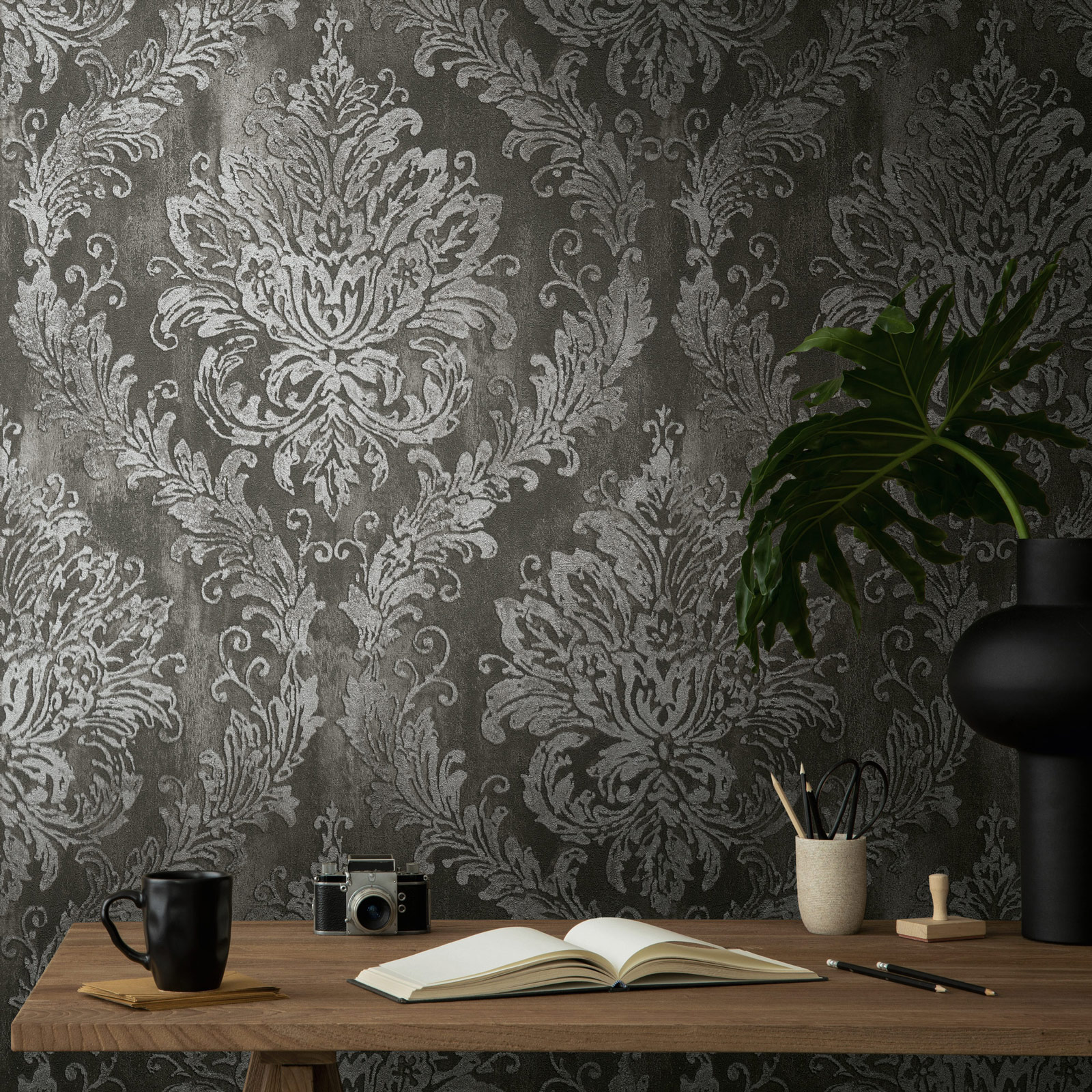 AS Vliestapete History of Art 2 Ornament Grau 790496