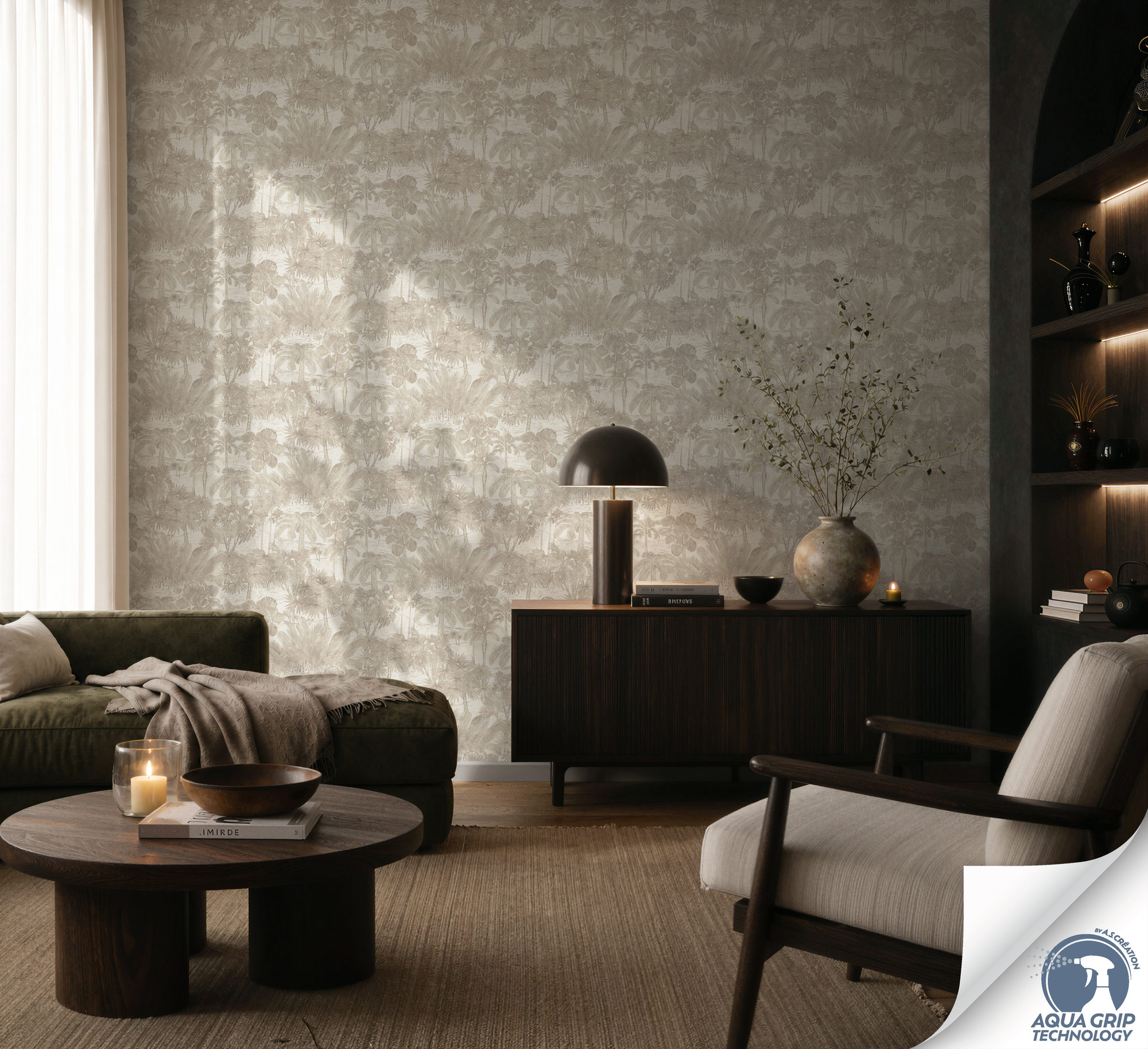AS Vliestapete Cosiness Designdrop 2 Dschungel Beige 793172