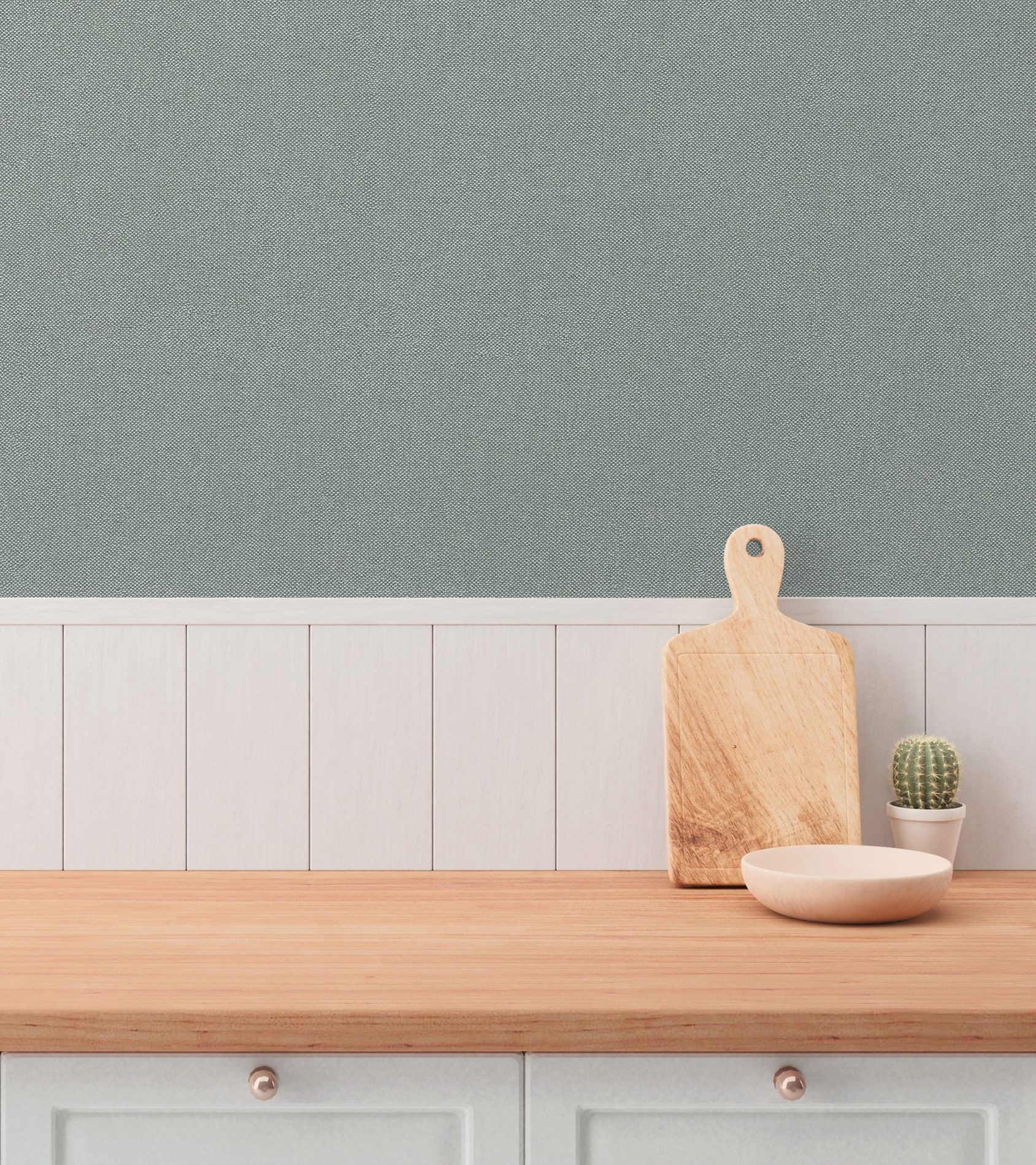 AS Vliestapete Hygge 3 Uni Grün 790975