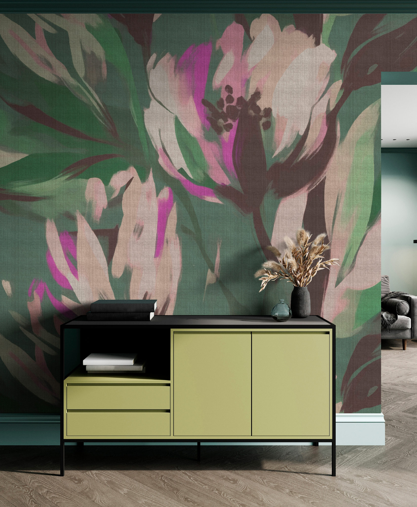 AS Fototapete Walls by Patel 5 Blumen Grün DD134513