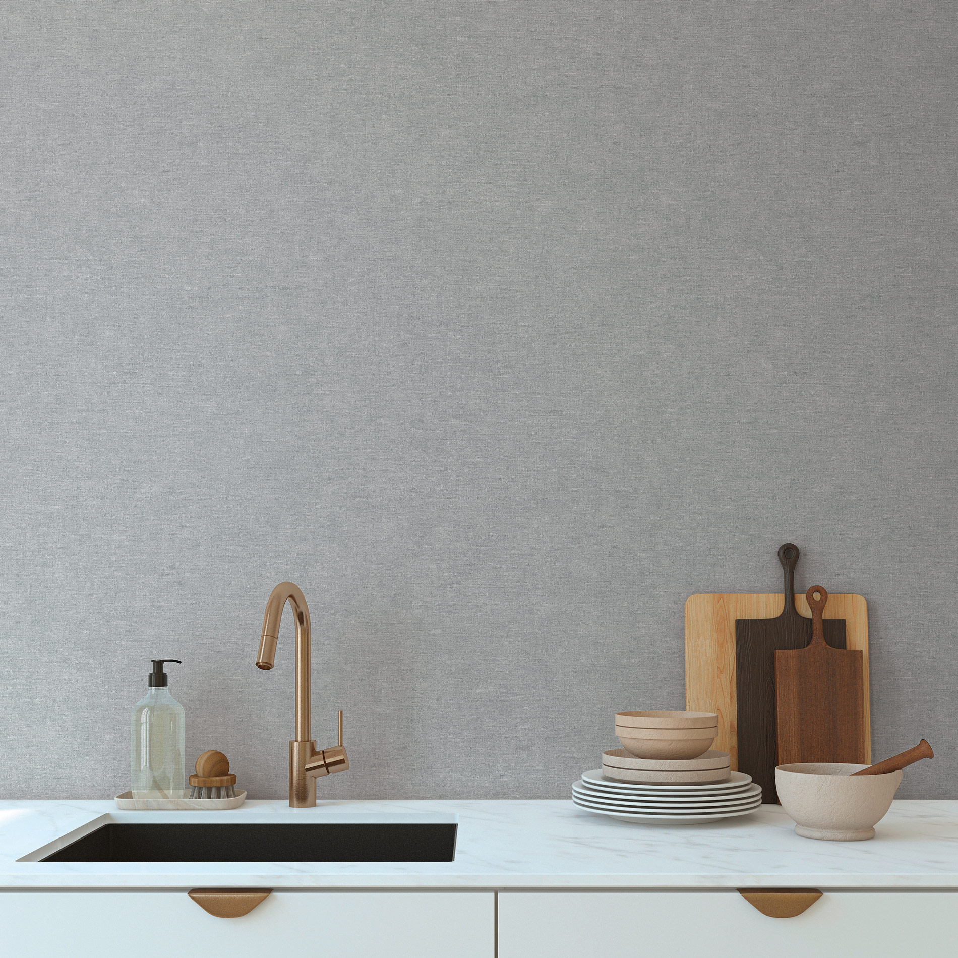 AS Vliestapete PintWalls II Unitapete Grau 395662