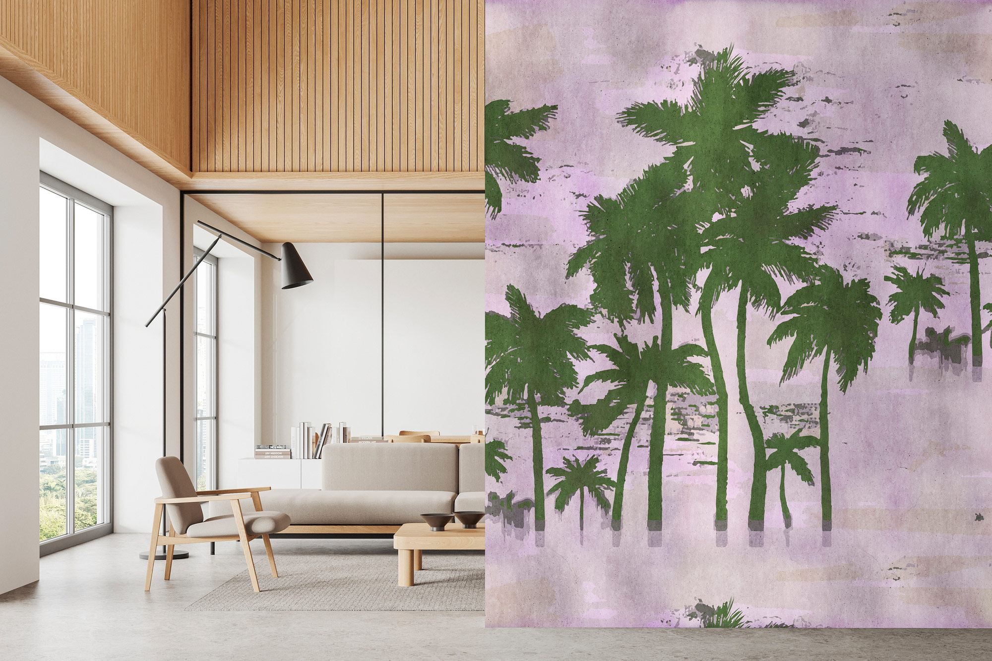 AS Fototapete Walls by Patel 5 Palmen Lila DD134927