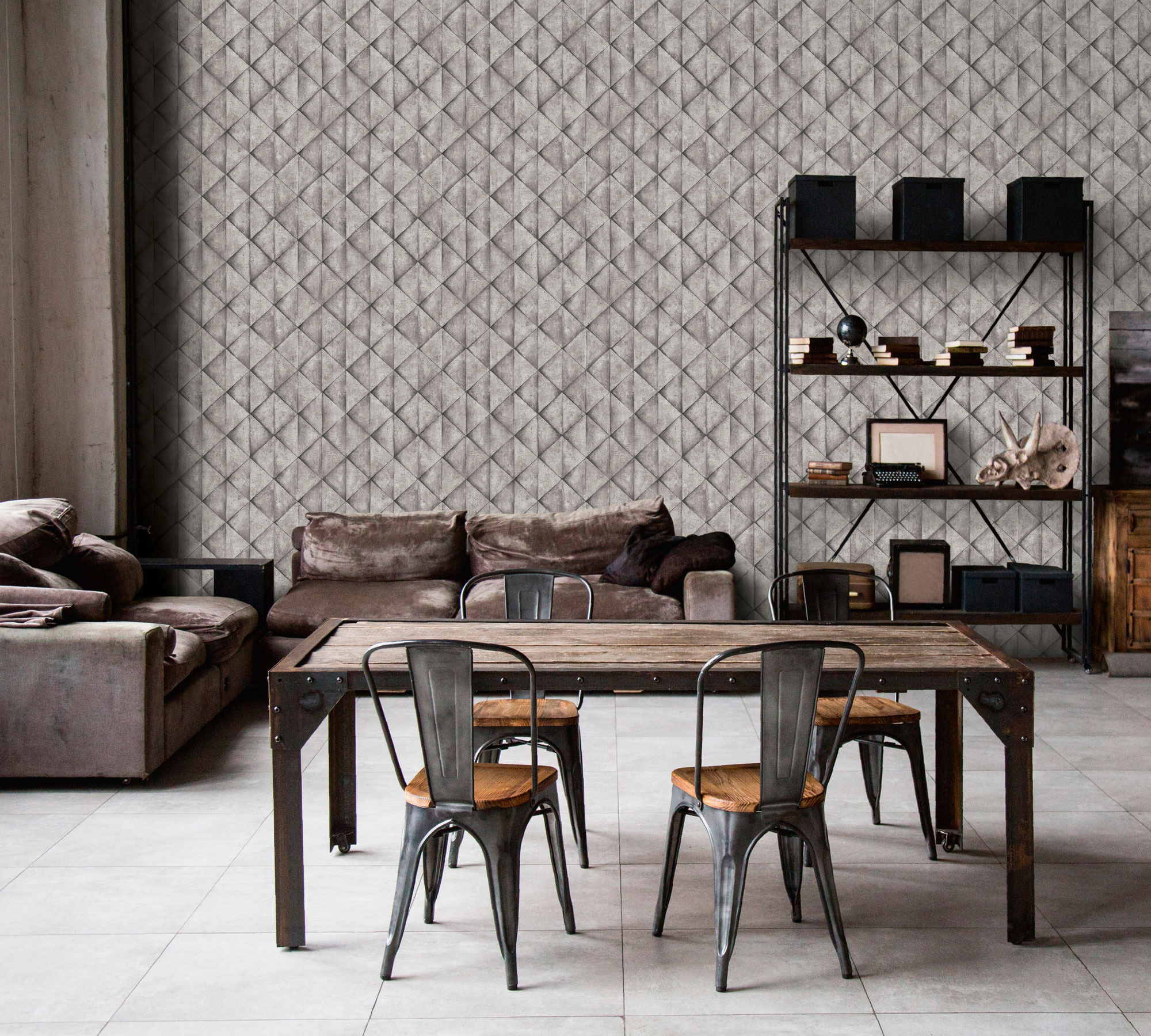 AS Vliestapete Industrial Designtapete grau 3D Beton 377423