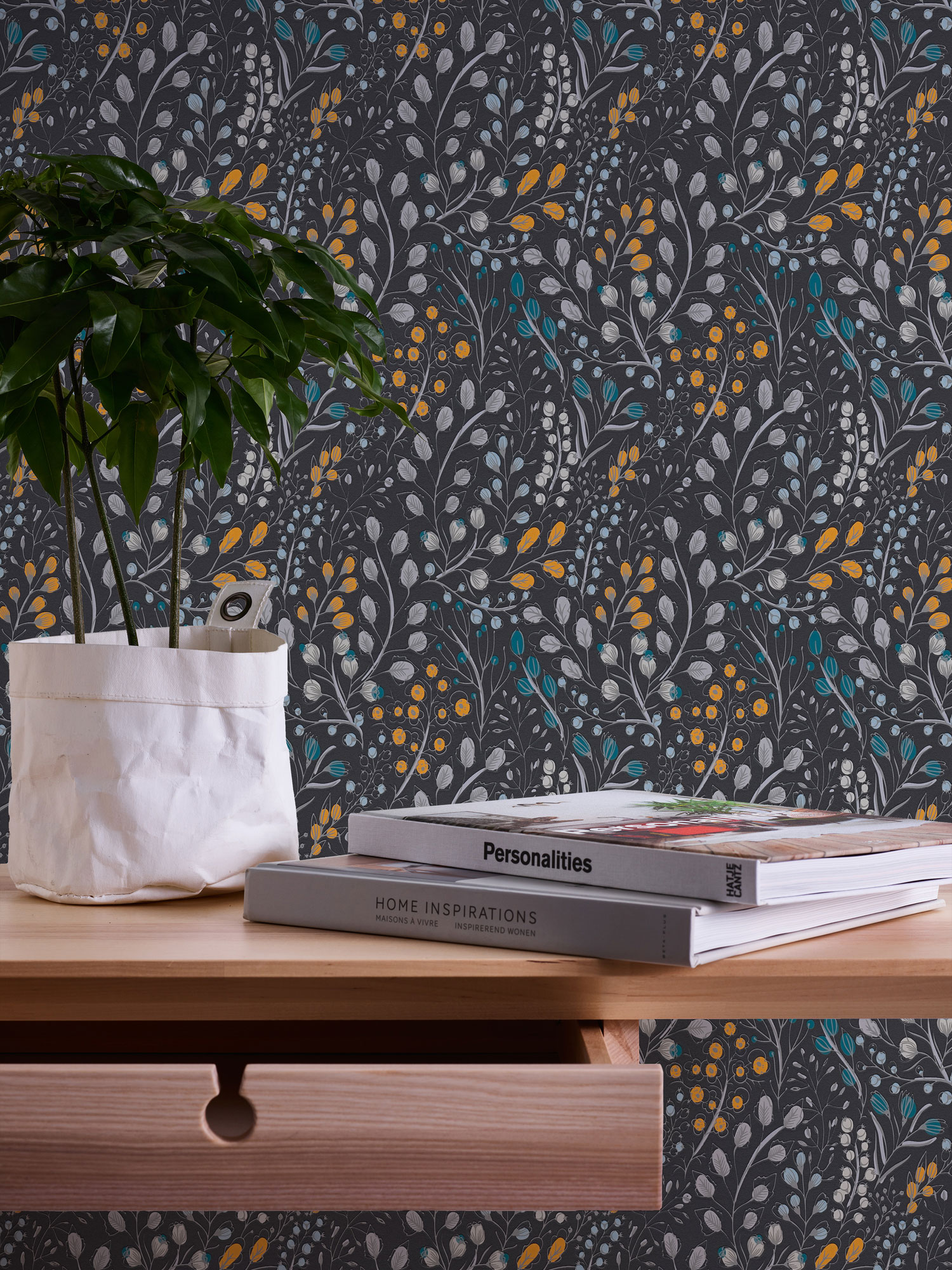 AS Vliestapete Attractive 2 Floral Schwarz 388474