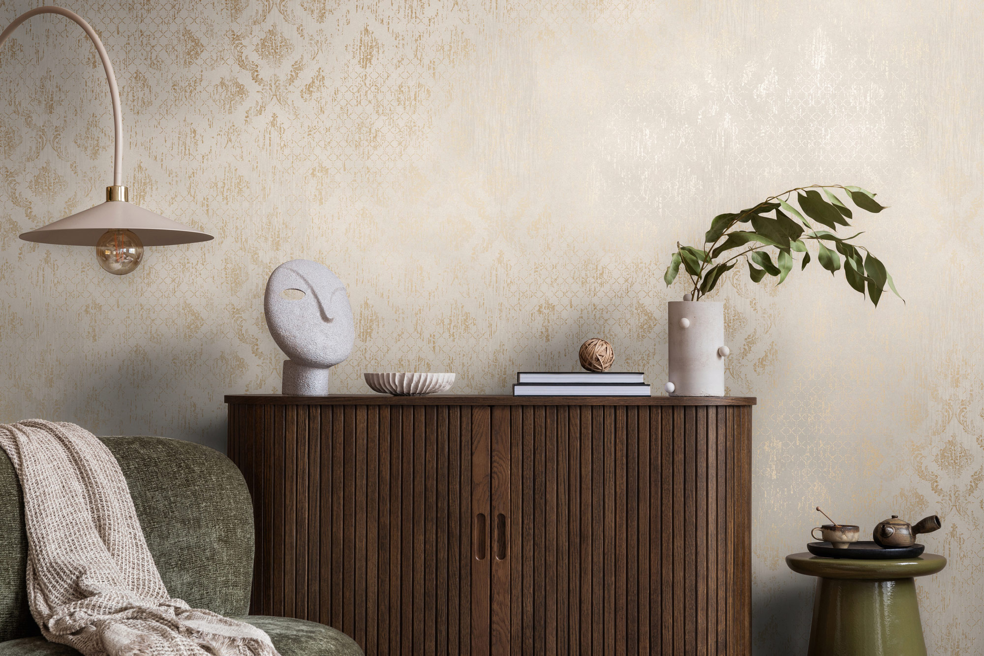 AS Vliestapete MS Hot Spots Ornament Creme 786722