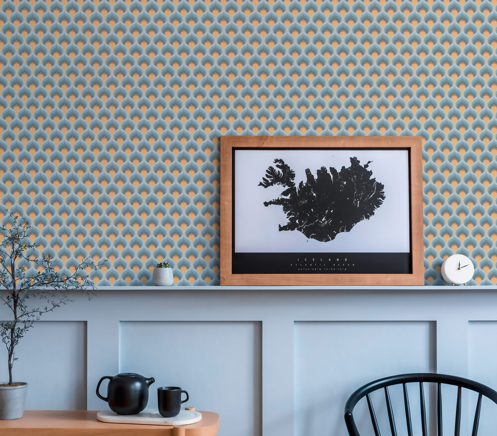 AS Creation Vliestapete Retro Chic Blau 395383