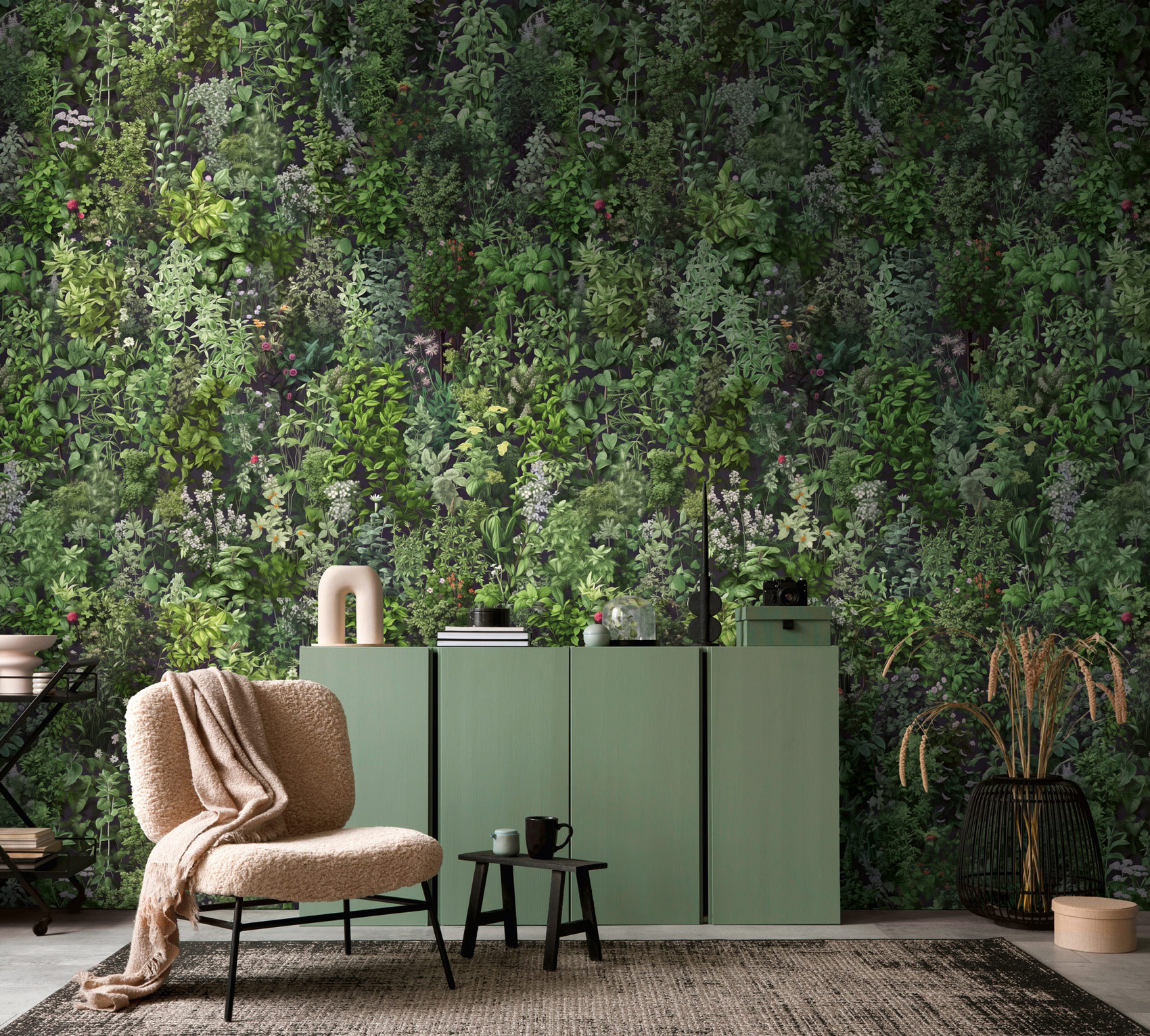 AS Fototapete The Wall 4 Floral Grün 792241