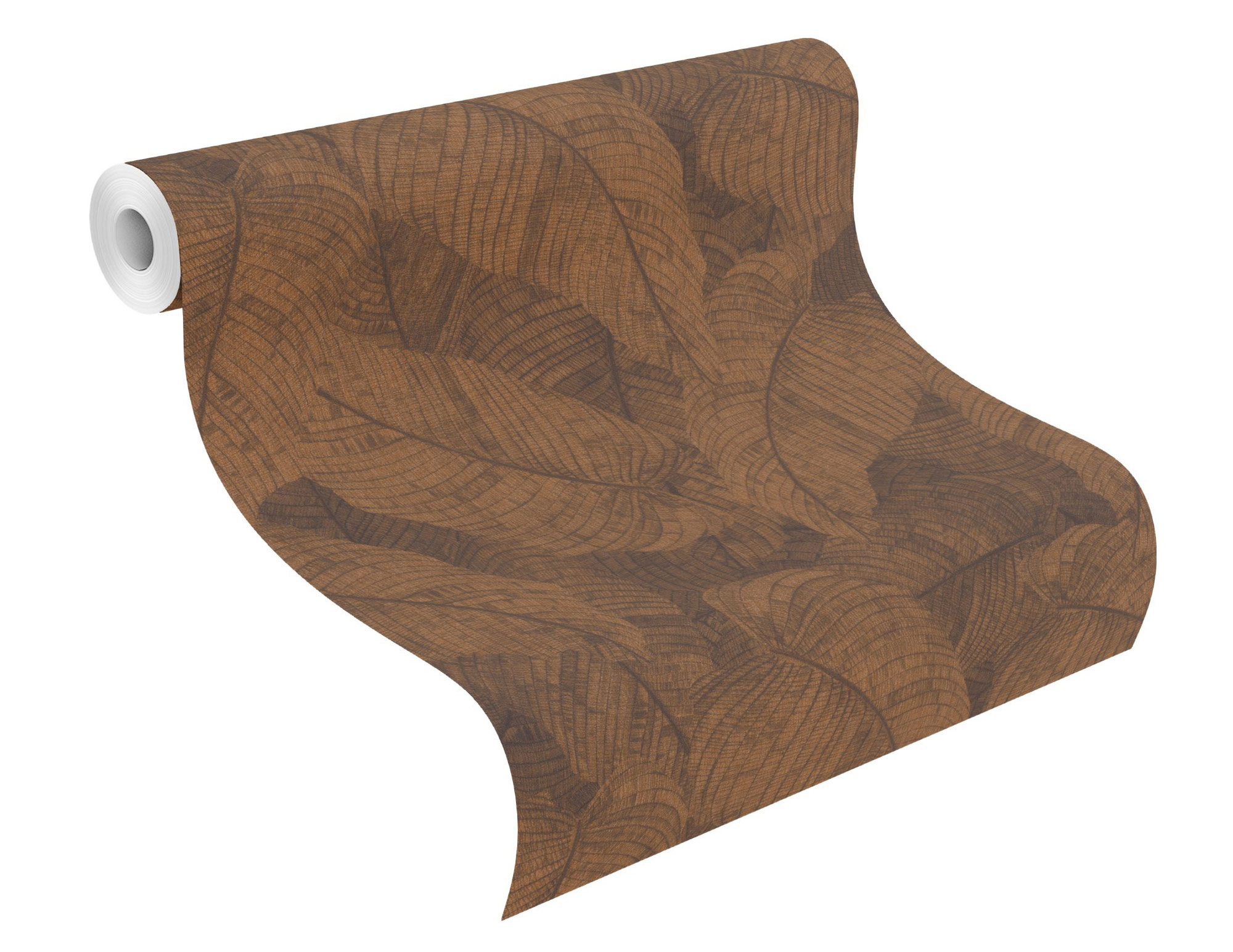 Rasch Vliestapete Amara Braun-Messing dunkel 720563