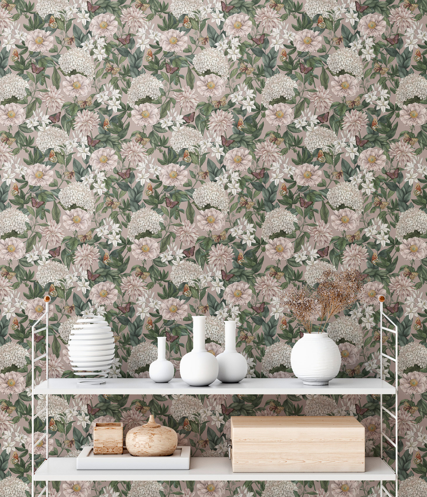 Livingwalls Vliestapete Drawn Into Nature Floral 394262