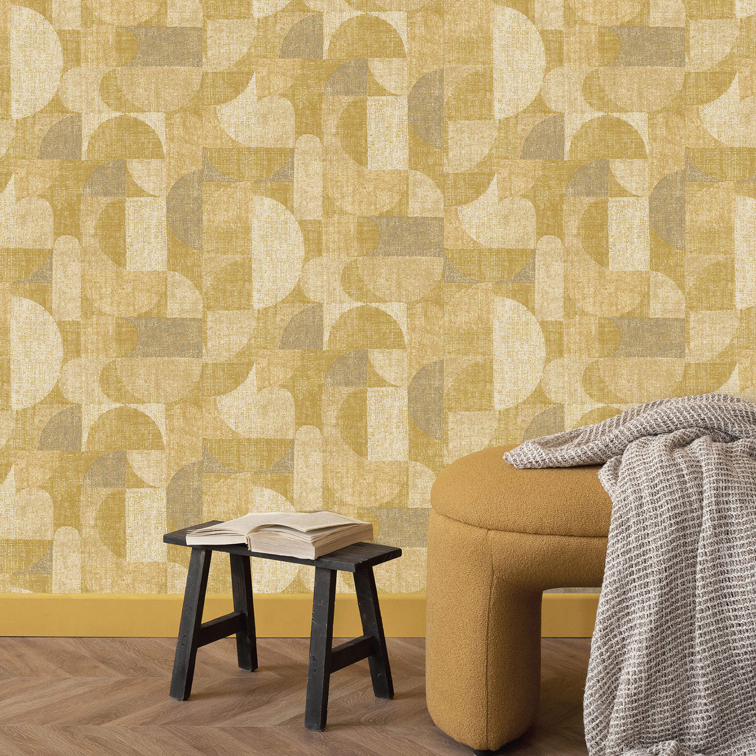 Hohenberger Vliestapete Tesoro Forma Giallo 65596