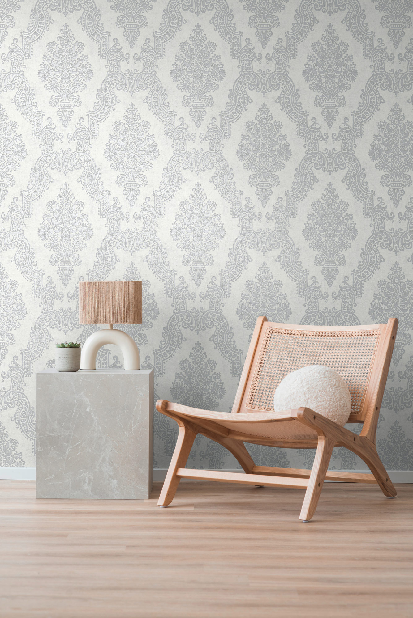 AS Vliestapete Pure Elegance Ornament Weiß 397655