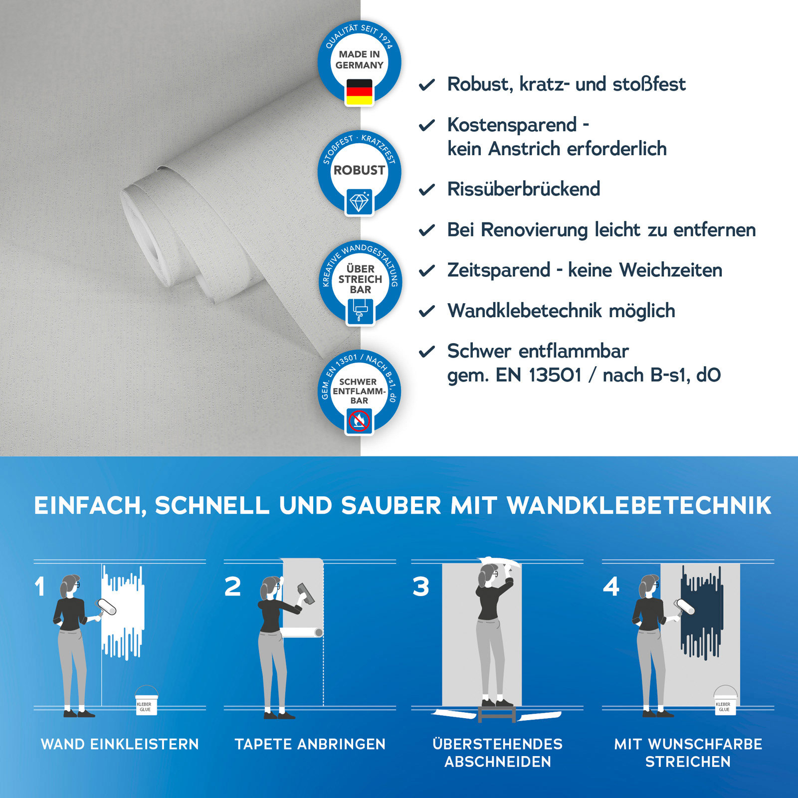 AS Vliestapete Meistervlies 8 überstreichbar 252715