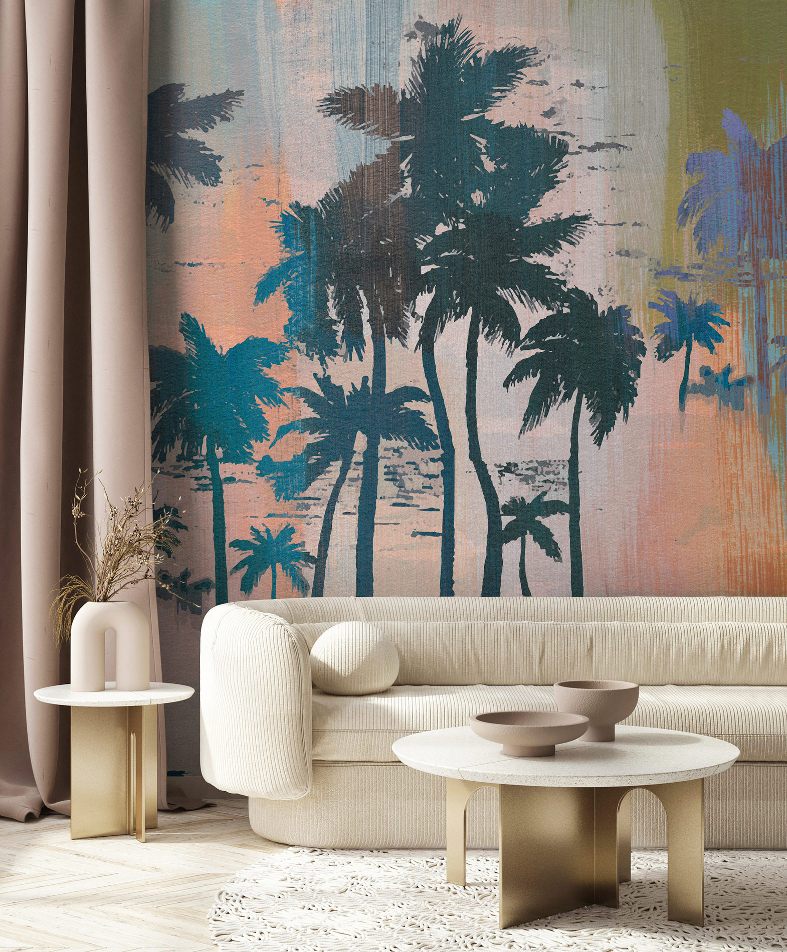 AS Fototapete Walls by Patel 5 Palmen Blau DD134939