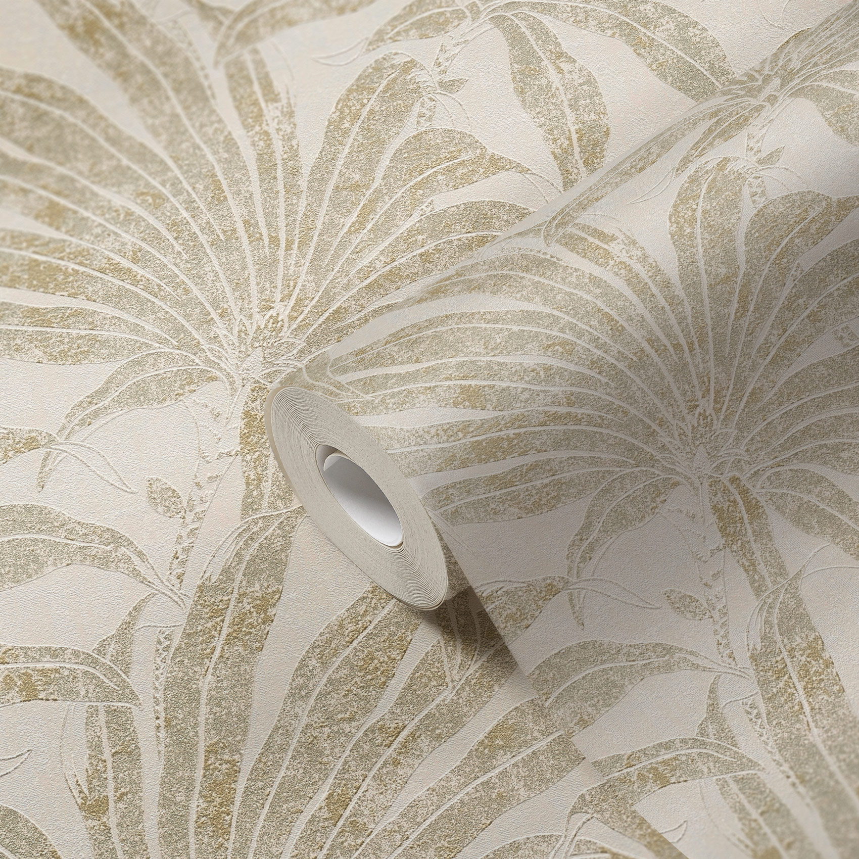 AS Vliestapete Jade 2 Beige Pflanzen  395015