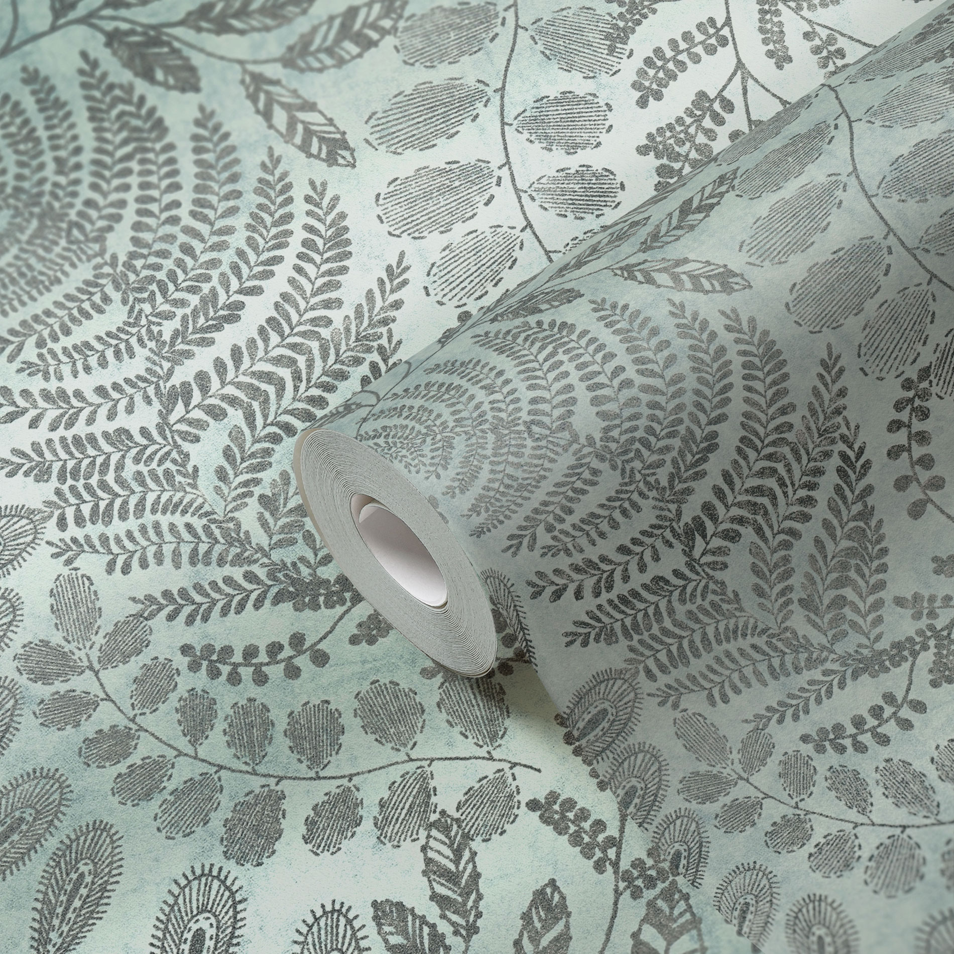 AS Vliestapete The BOS mintblau Blumentapete 388301