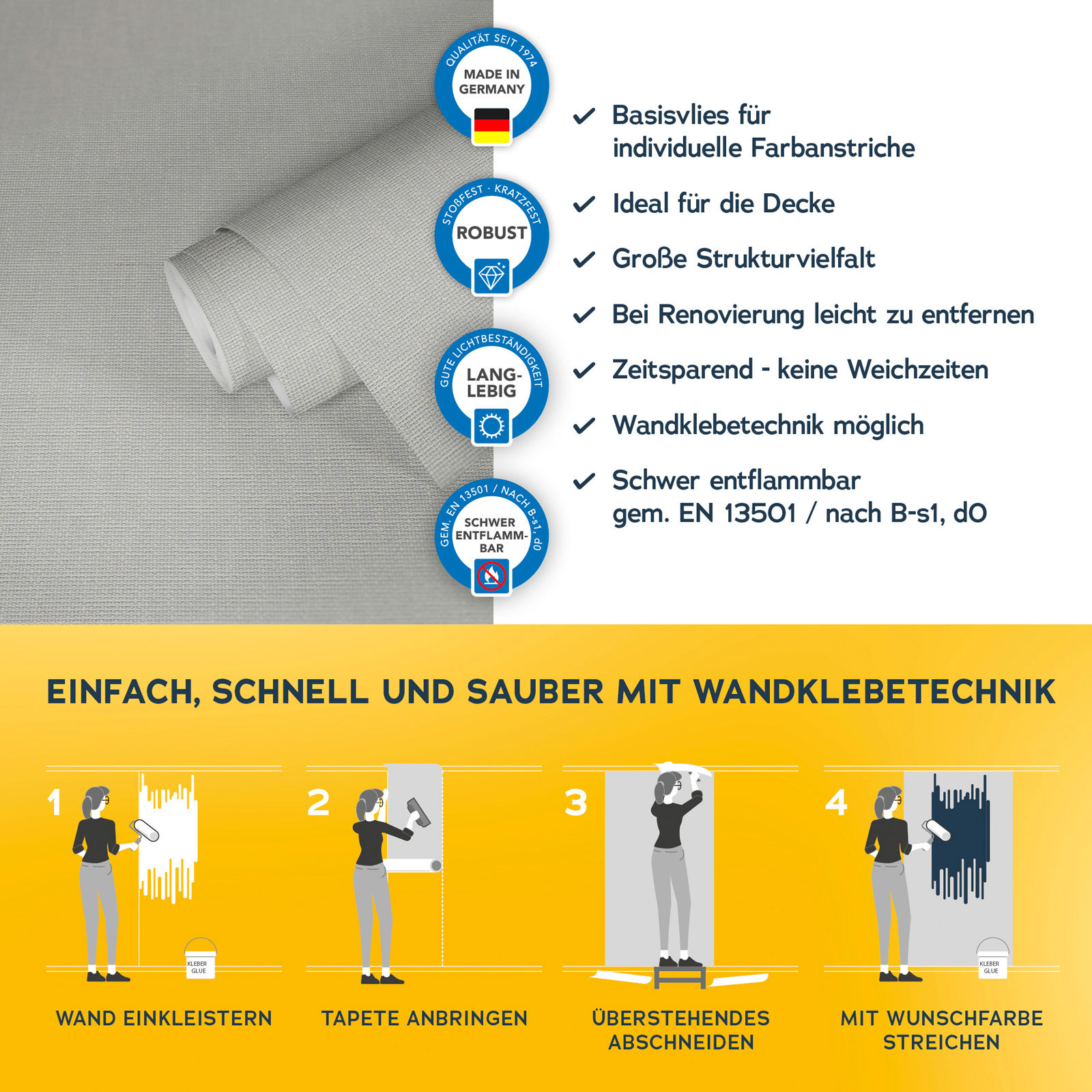 AS Vliestapete Meistervlies 8 überstreichbar 169112