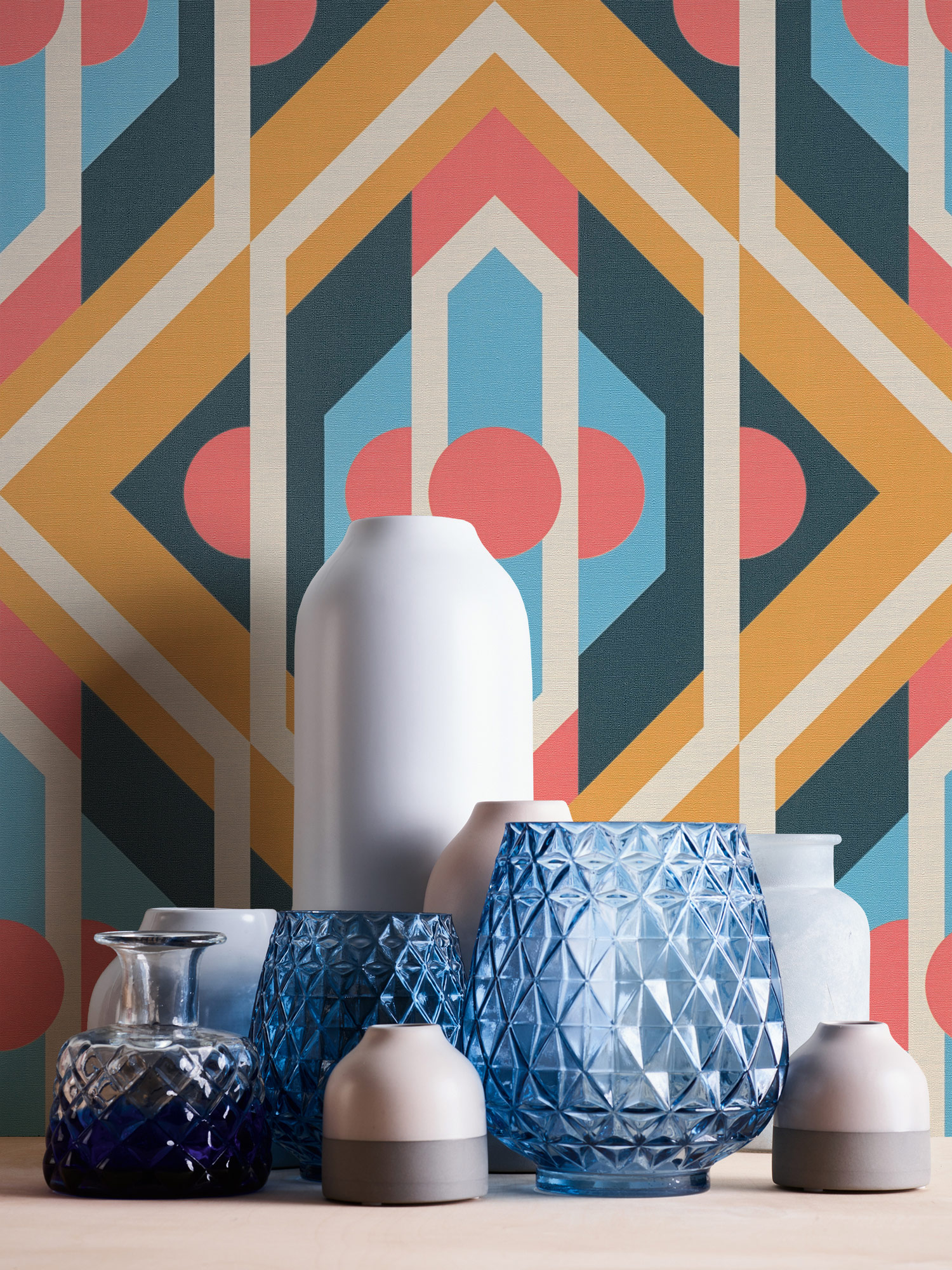 AS Creation Vliestapete Retro Chic Blau 395314