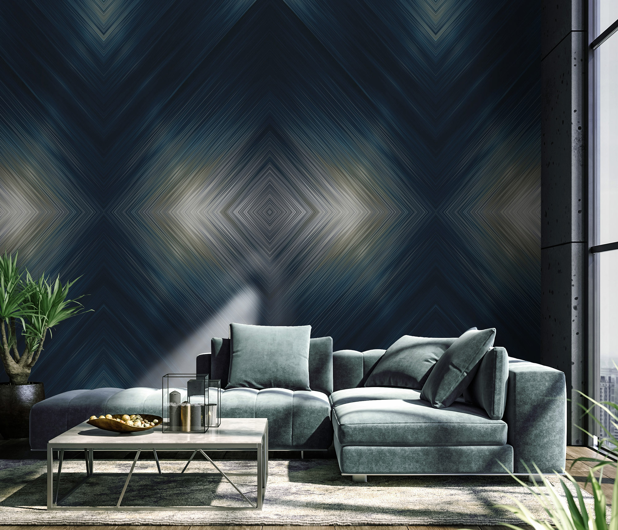 Erismann Fototapete GMK Art Edition Lightning blau 224910