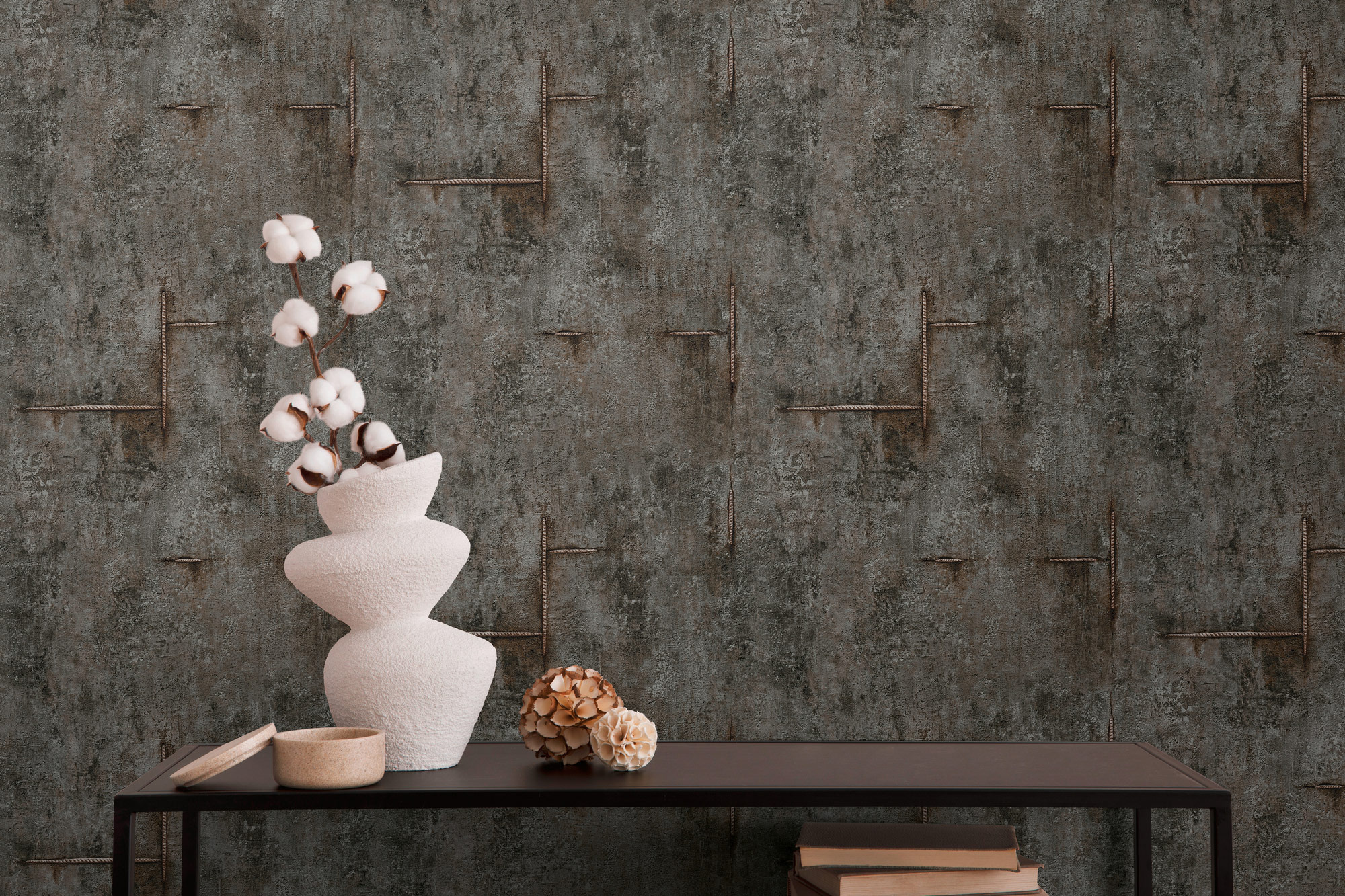 AS Vliestapete CosmoLiving Betonoptik Schwarz 790855