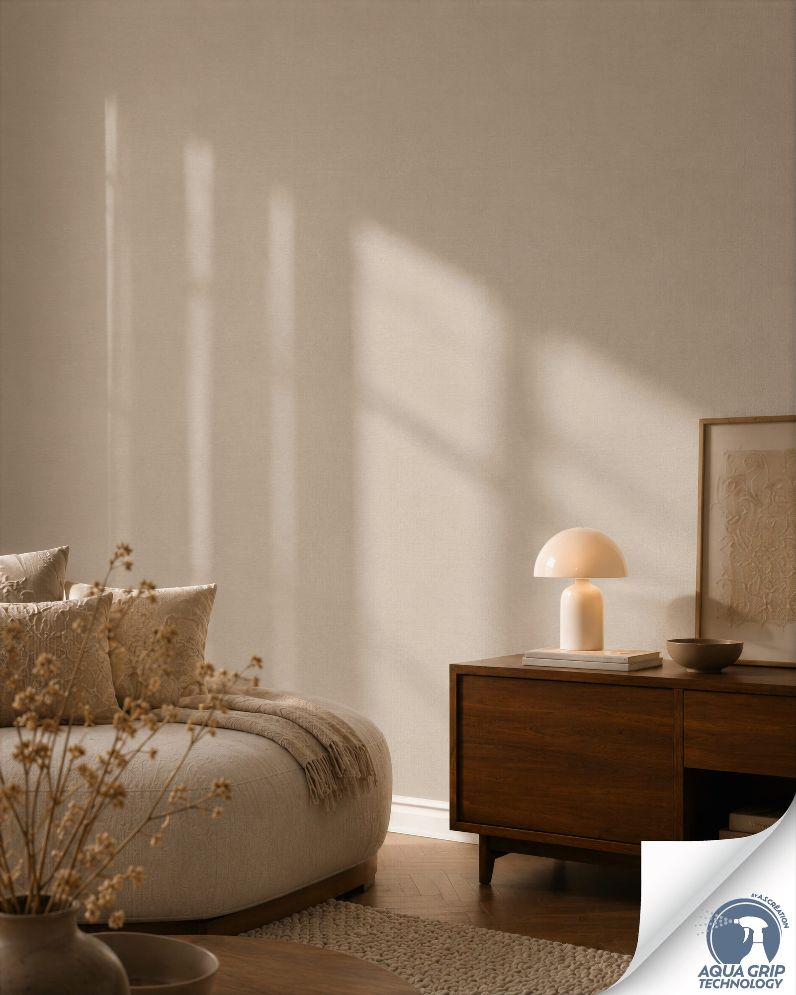 AS Vliestapete Cosiness Designdrop 2 Unitapete Beige 792435