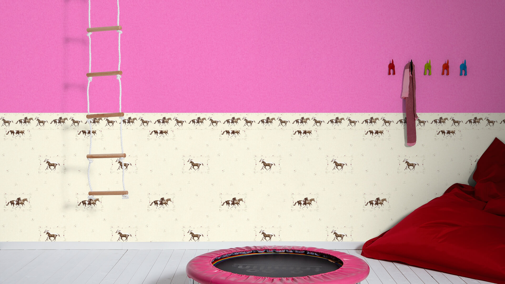 AS Vliestapete Little Stars Kinderzimmer rose Uni 355668