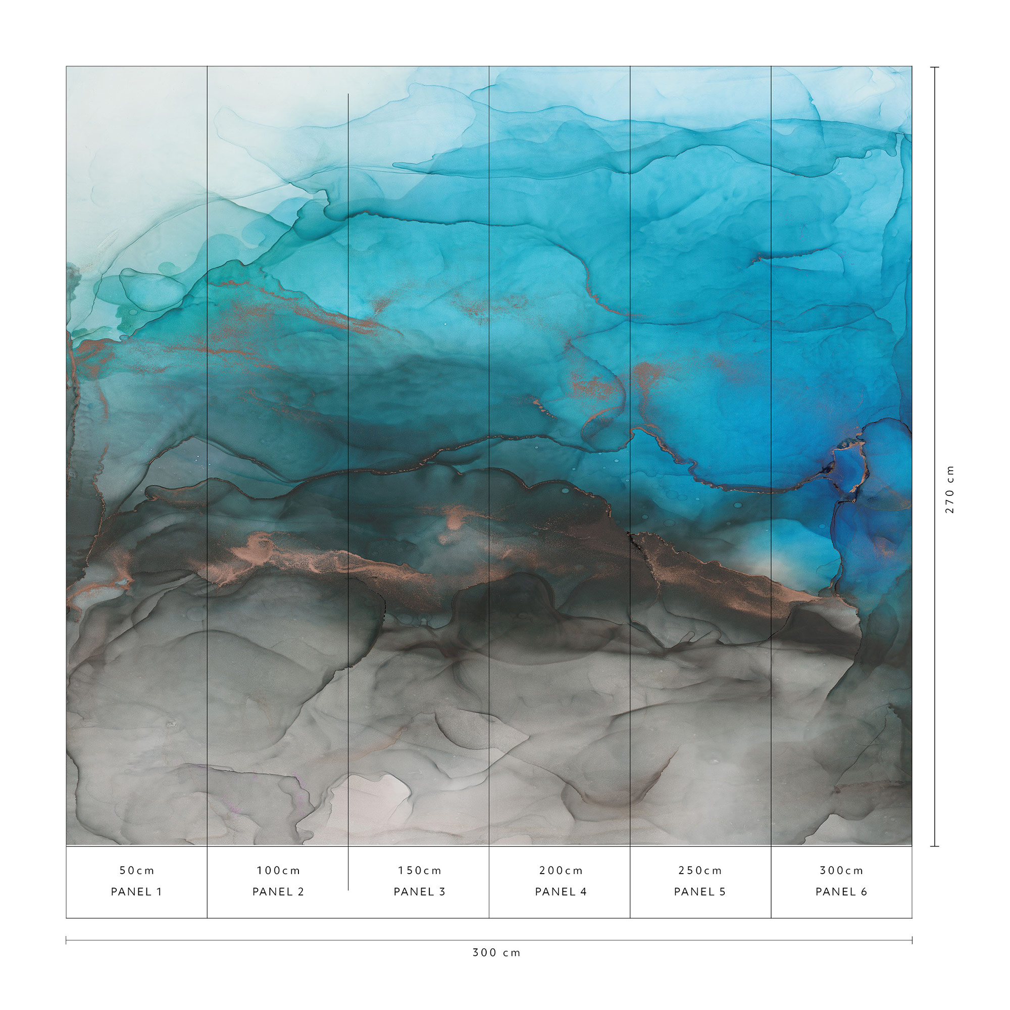 Erismann Fototapete GMK Art Edition Liquid blau 224510